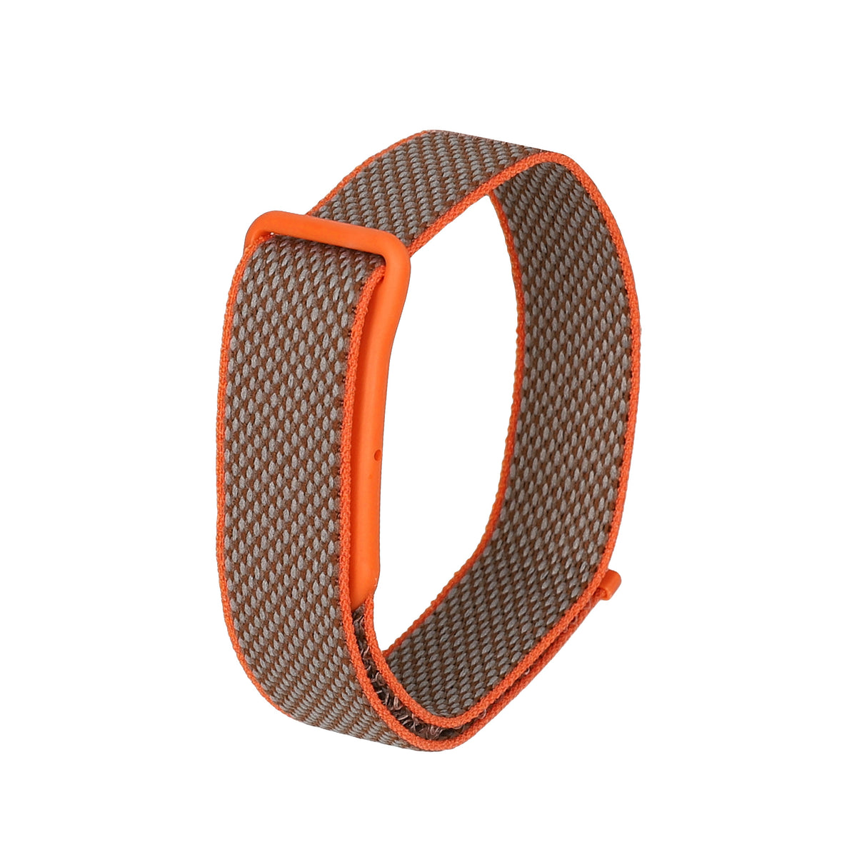 kwmobile Armband kompatibel mit Google Fitbit Air - Nylon Fitnesstracker Sportarmband Band in Braun Orange - Innenmaße von Braun