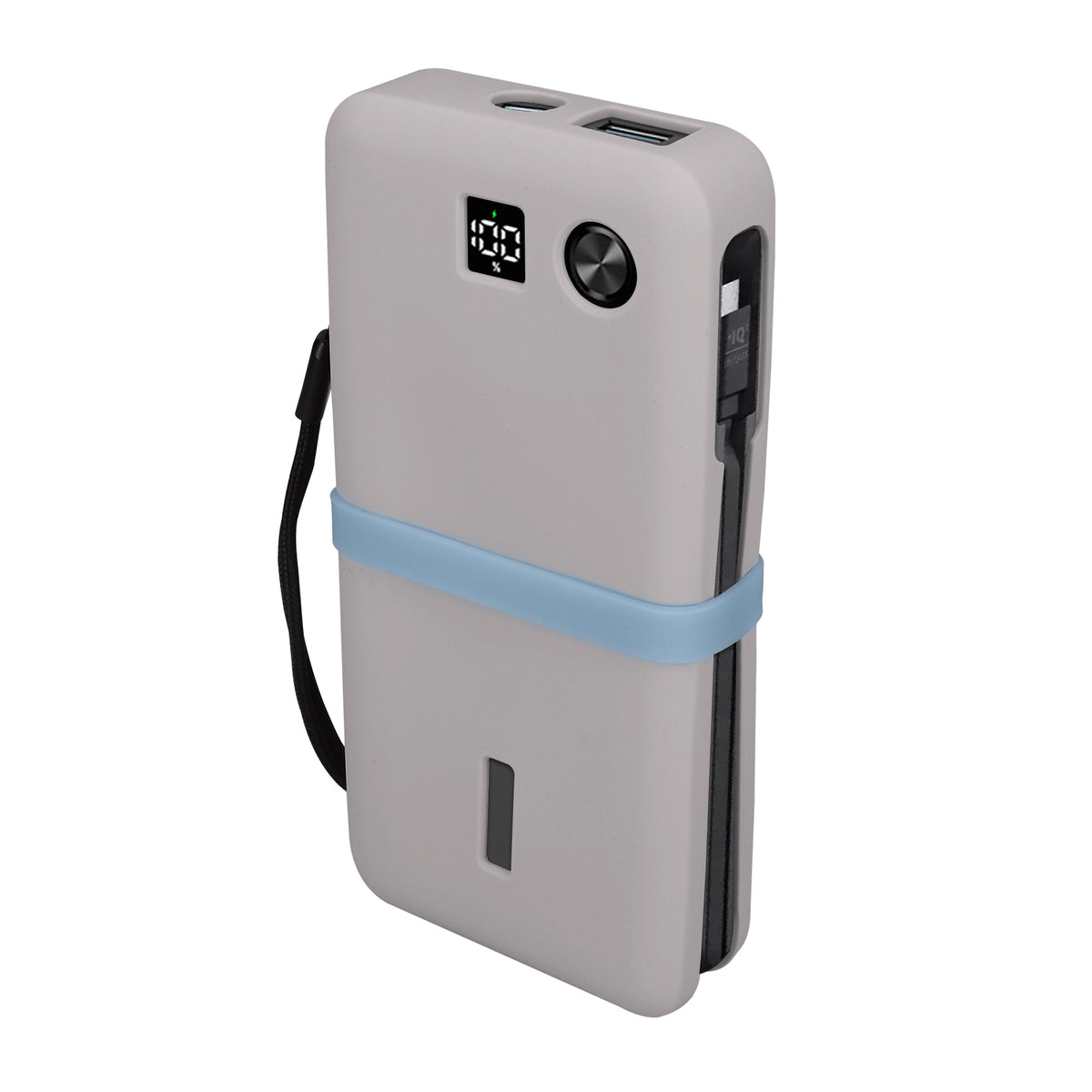 kwmobile Silikon Hülle für Anker Powerbank 20000mAh 87W Max Case - Powerbank Hülle für unterwegs - Tasche für Power Bank - Grau Grau