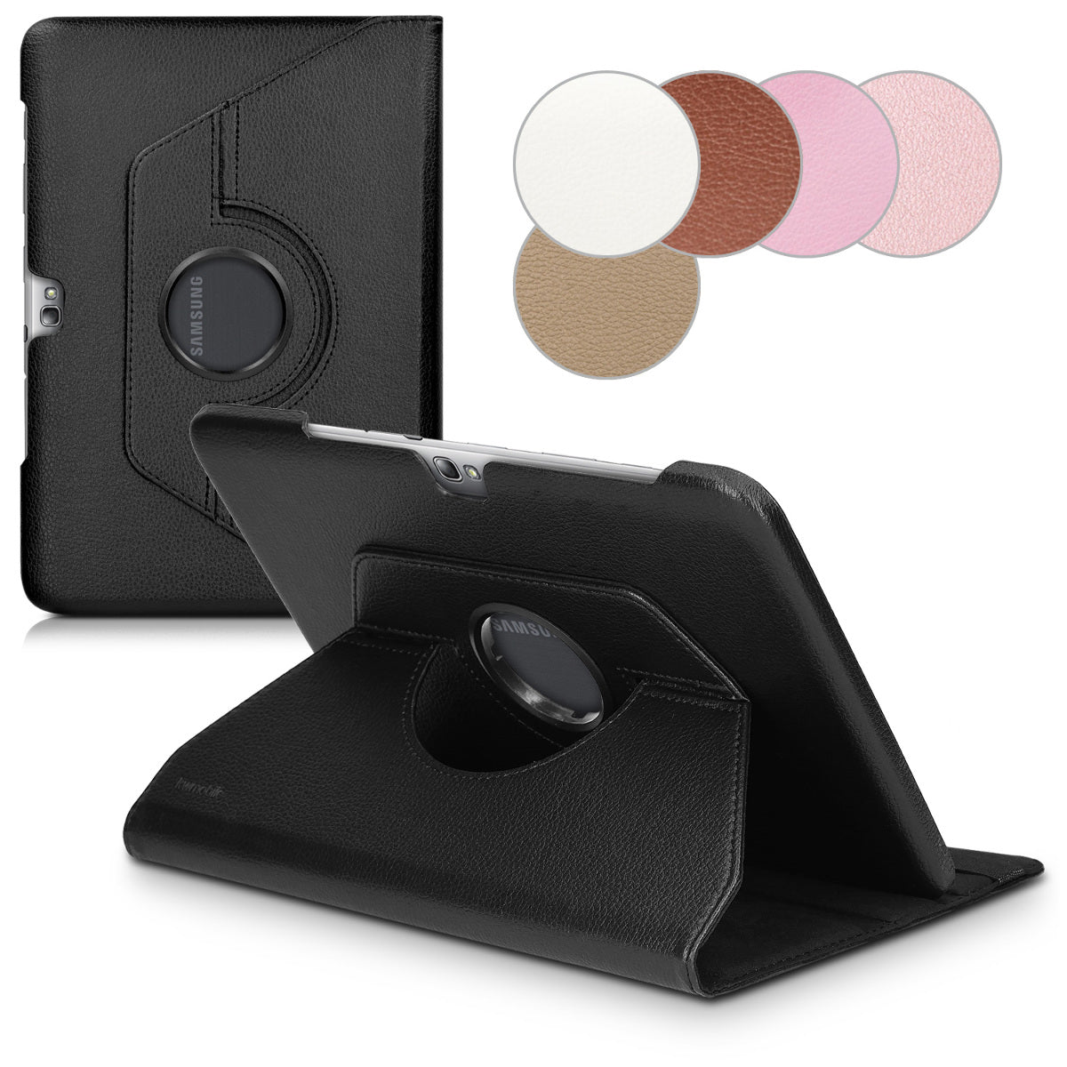kwmobile Protective Case compatible with Samsung Galaxy Note 10.1 N8000 / N8010 - 360° Tablet Cover Case