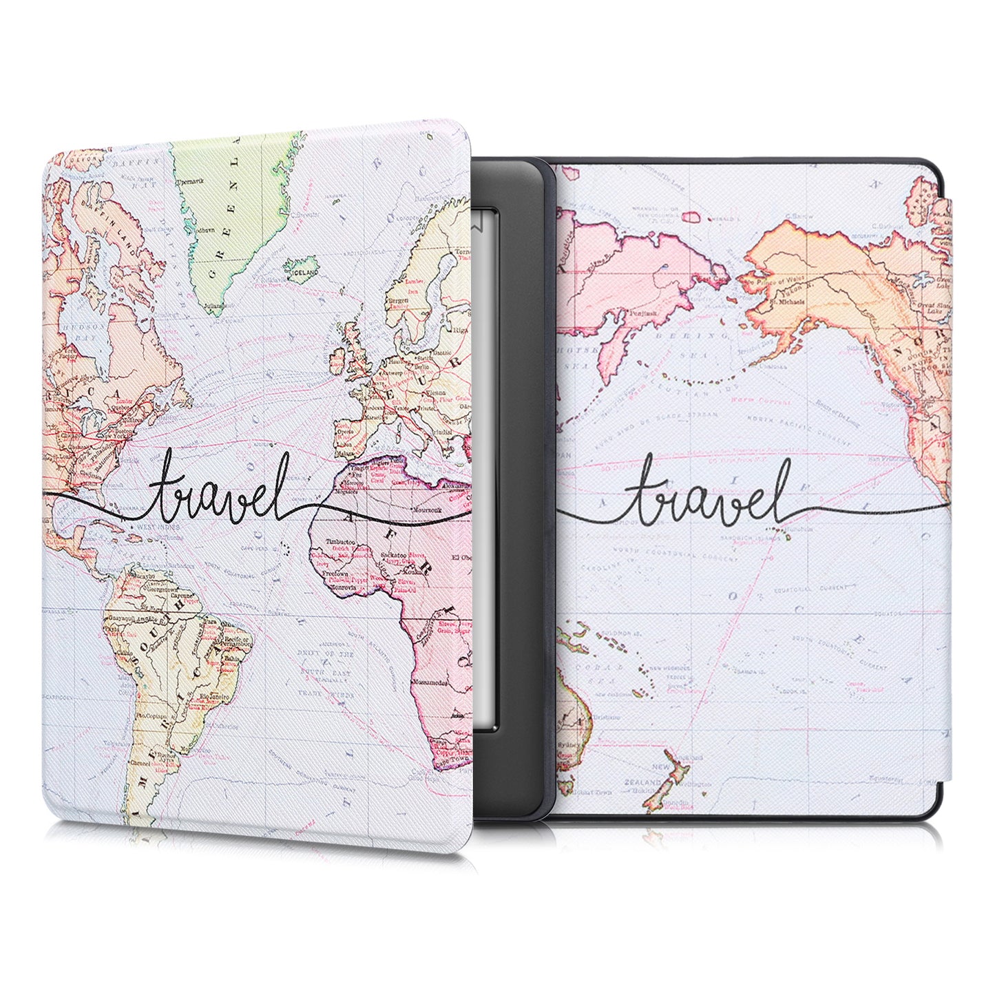 kwmobile Case for Kobo Glo HD / Touch 2.0 - eReader Flip Cover with Auto Sleep Function - Galaxy Tree Meadow