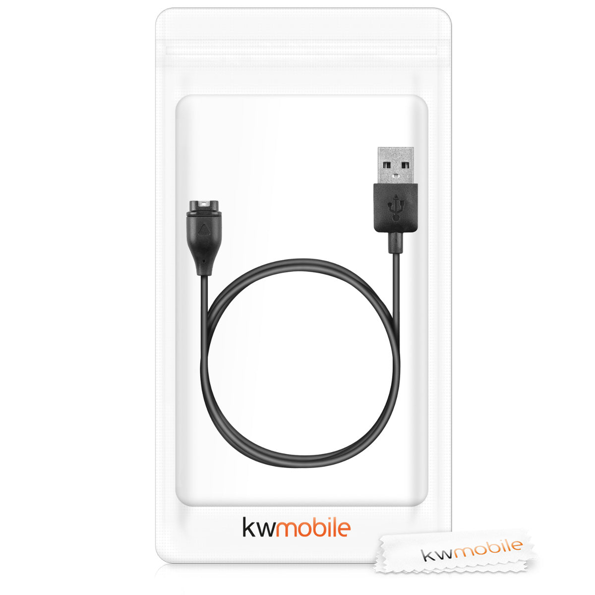 kwmobile compatible with Garmin Vivoactive USB Charging Cable Charger for Smartwatch Fitness Tracker Replacement Cable