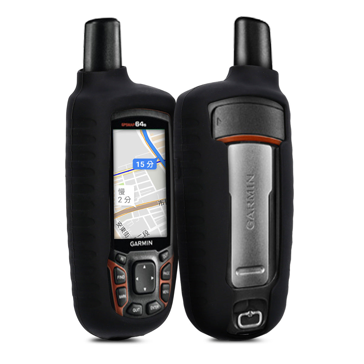 Silikon Hülle kompatibel mit Garmin GPSMAP 64 / 64s / 64st - Schwarz - Hüllen