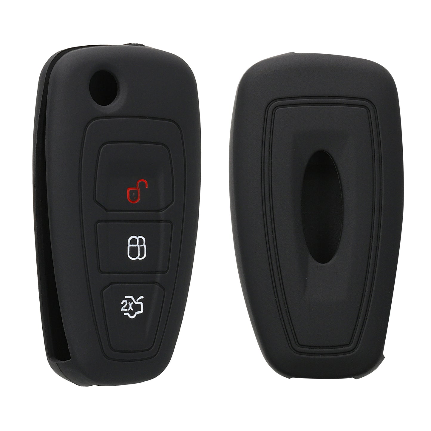 kwmobile Car Key Cover Compatible with Ford 3-Button Folding Car Key