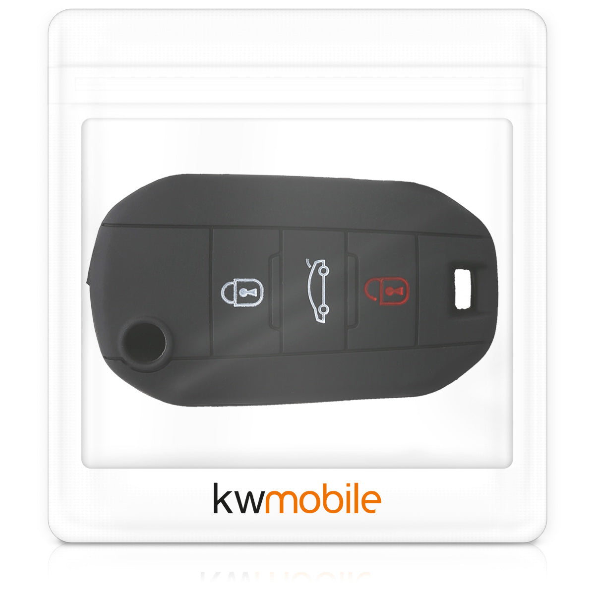 kwmobile Car Key Cover compatible with Peugeot Citroen 3-Button Flip Car Key