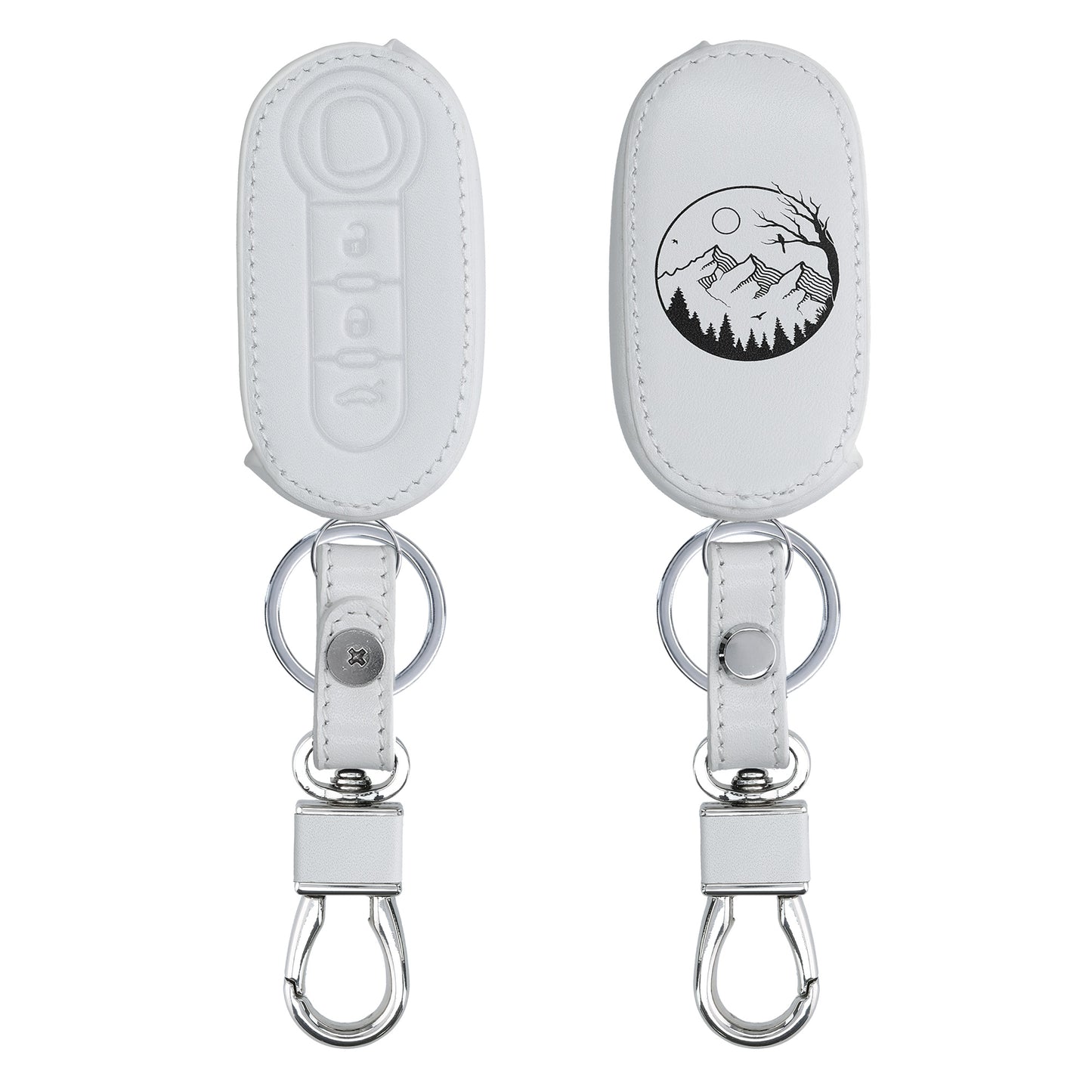 kwmobile Car Key Cover compatible with Fiat Lancia 3-Button Flip Car Key Remote Protector Fob Italy Stripes