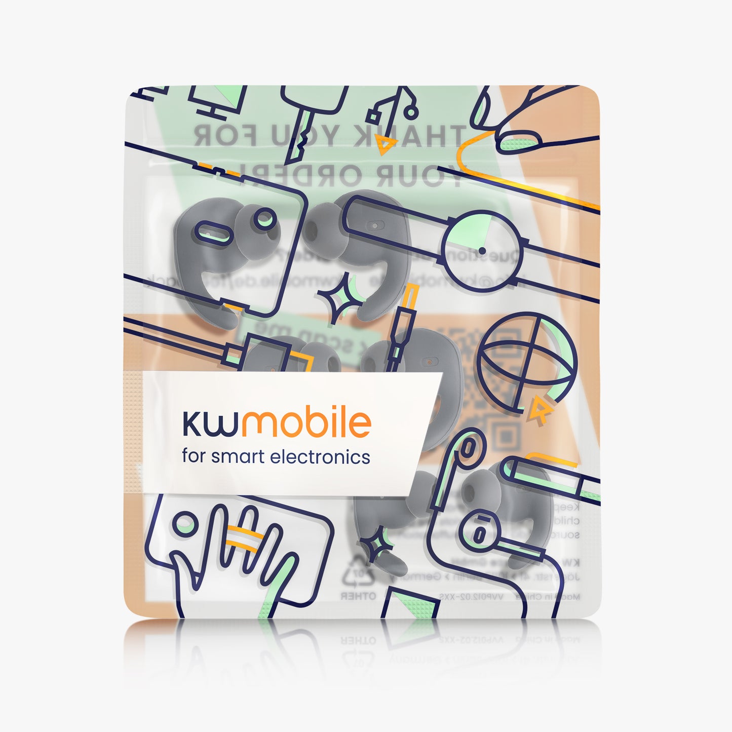 kwmobile Case with Hook compatible with Huawei AM61 xSport Headphone Protective Cover