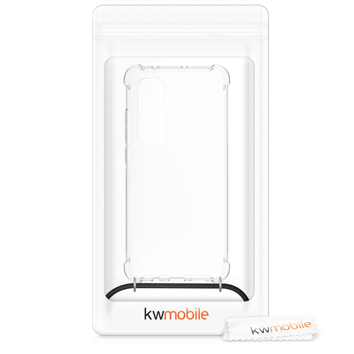 kwmobile Necklace Case compatible with Xiaomi Mi Note 10 Lite Silicone Cover with Lanyard Phone Case