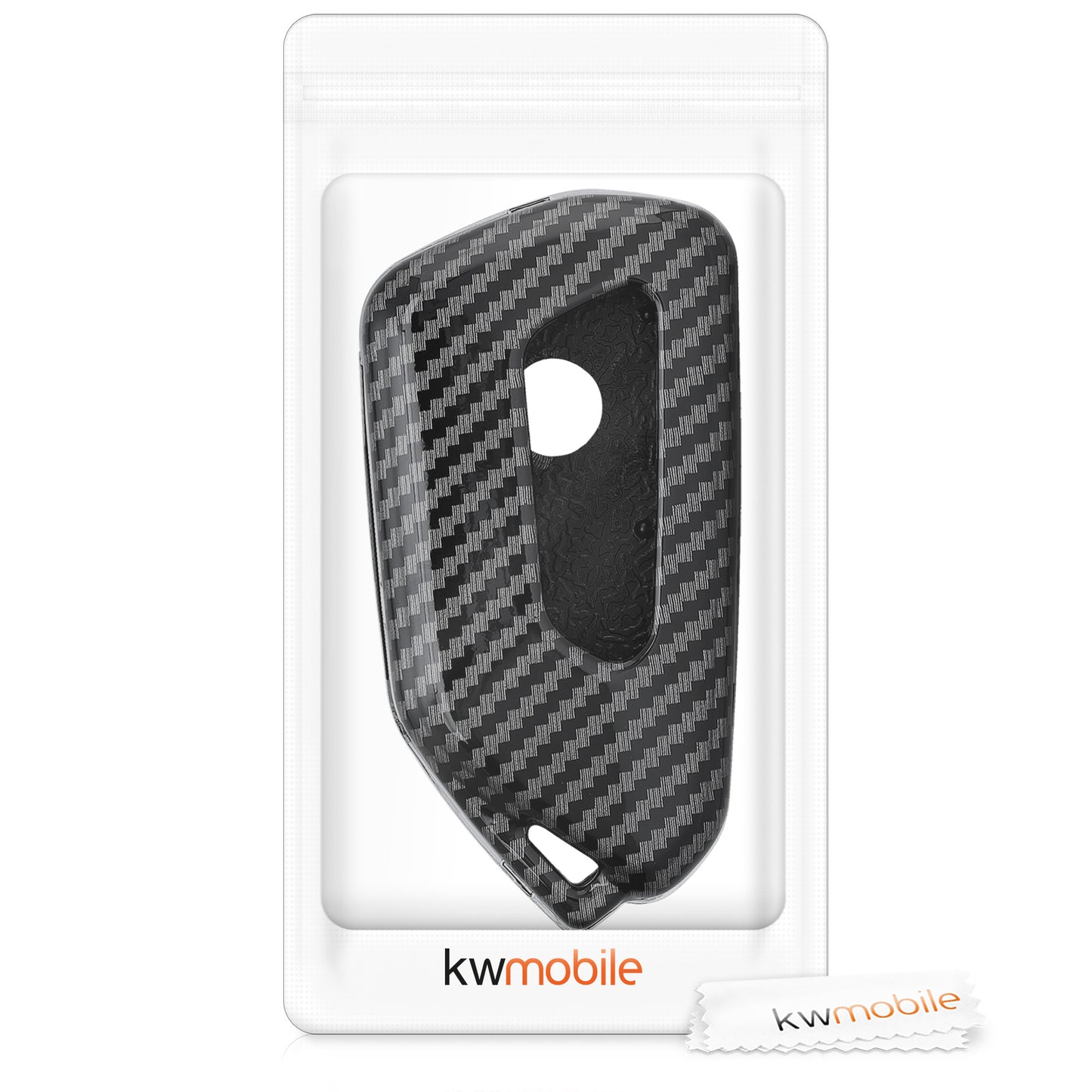 kwmobile Car Key Cover Compatible with VW Golf 8 3-Button Car Key Hard Case Protective Key Fob Cover