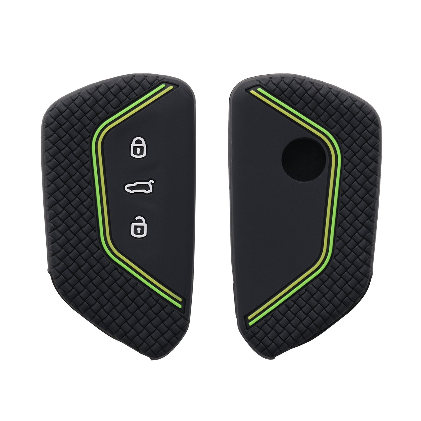 kwmobile Car Key Protection Case Compatible with VW Golf 8 3-Button Car Key Fob Cover