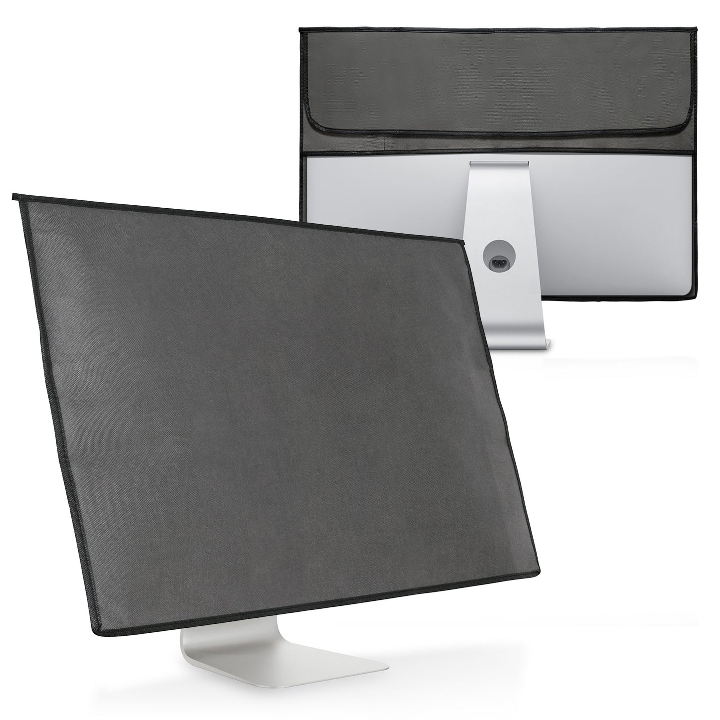 kwmobile Cover compatible with 24-26" Monitor - with 2 Pockets on Back - Protective Cover