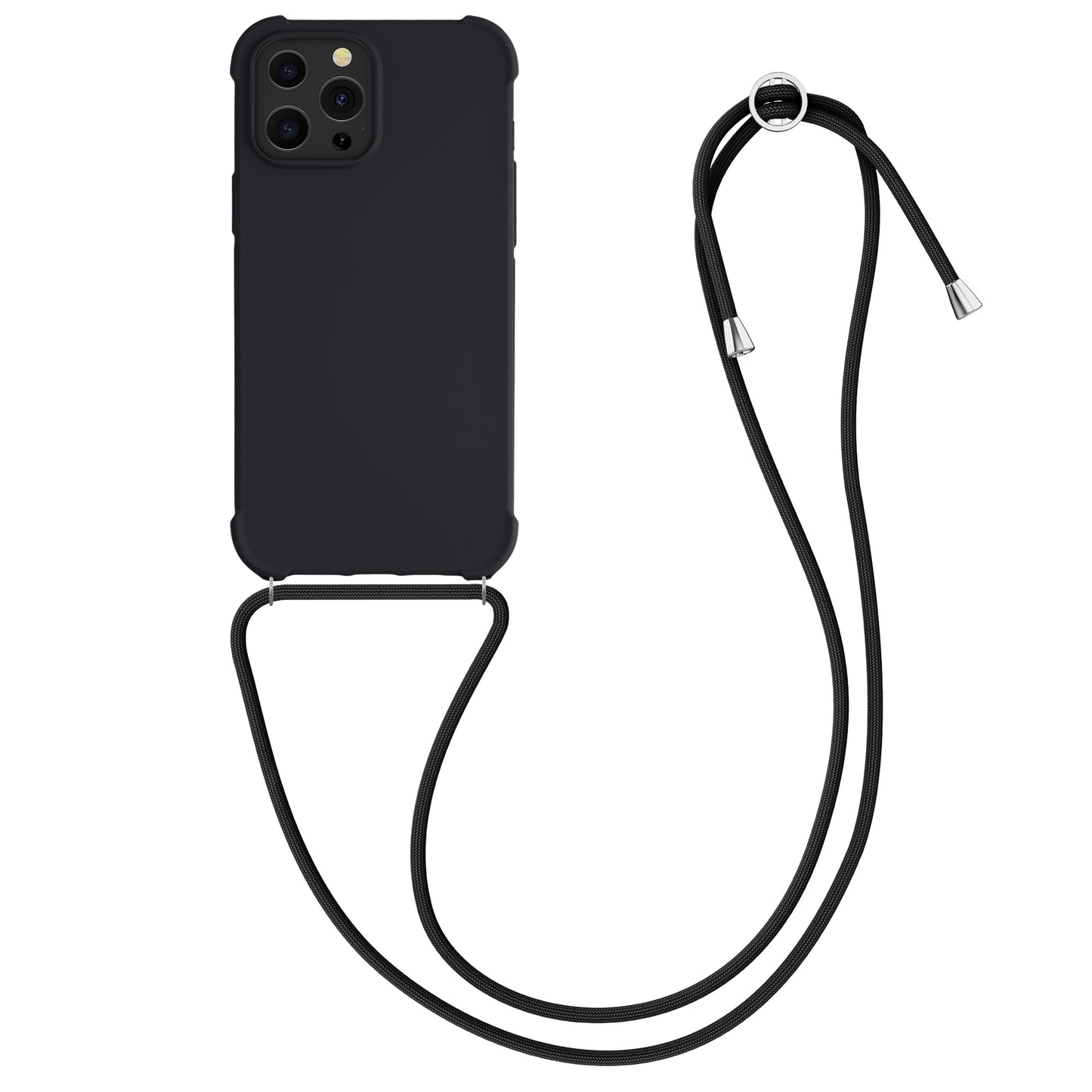 kwmobile Necklace Case compatible with Apple iPhone 13 Pro Max - Cover with Lanyard - Silicone Protective Case