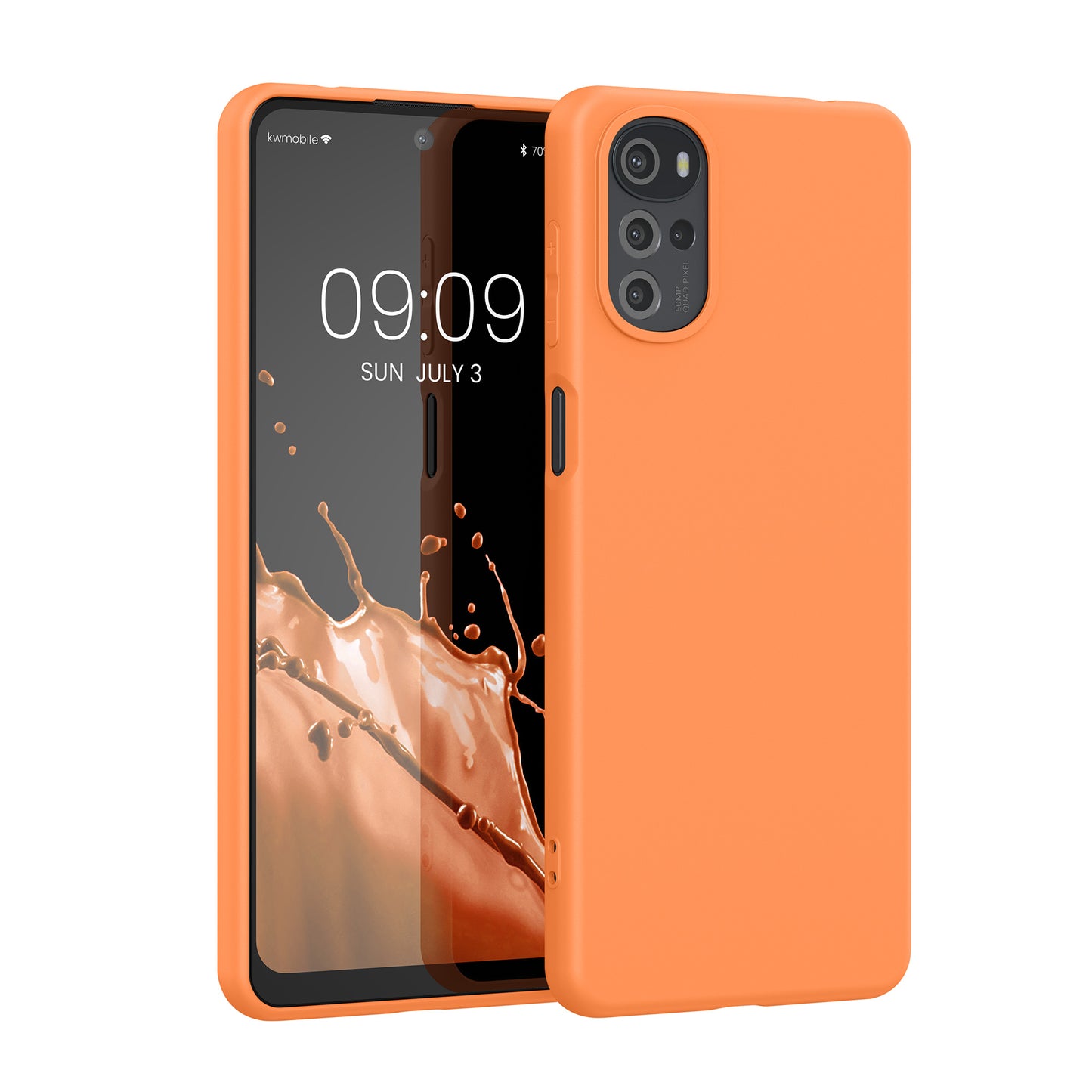 kwmobile Phone Case for Motorola Moto G22 Case - Wireless Charging - Protective Cover