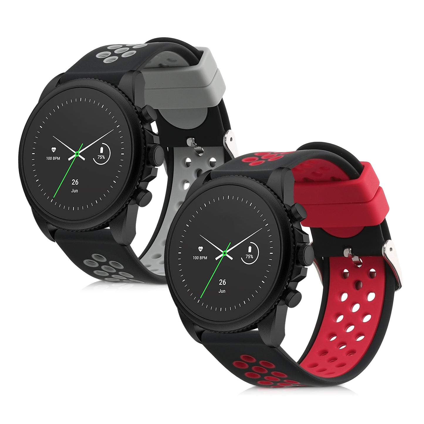 kwmobile Watch Strap for Fossil Gen 6 Men's Smartwatch Wristband Fitness Tracker Band Set Replacement Strap
