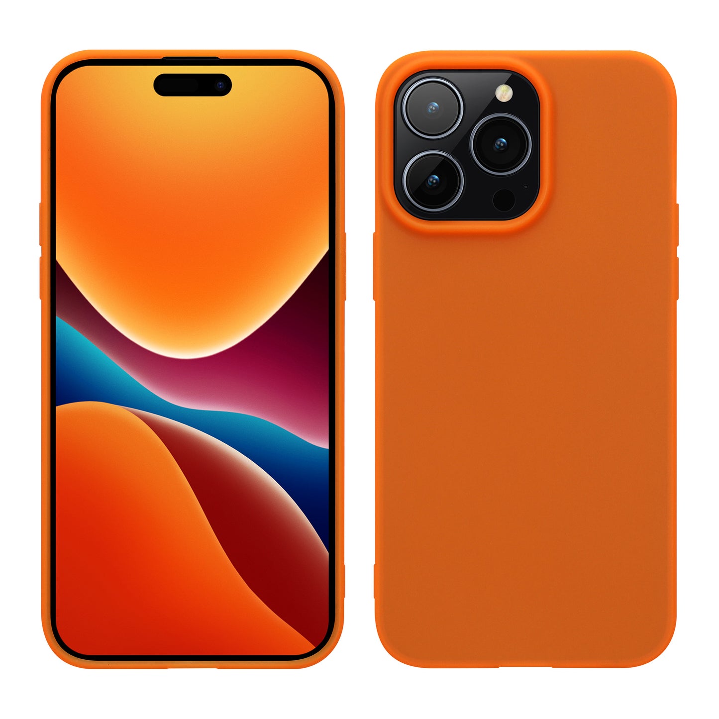 kwmobile Case for iPhone 14 Pro Max Case - Soft and Slim Silicone Phone Cover - Shock Absorbing Flexible Case - Wireless Charging