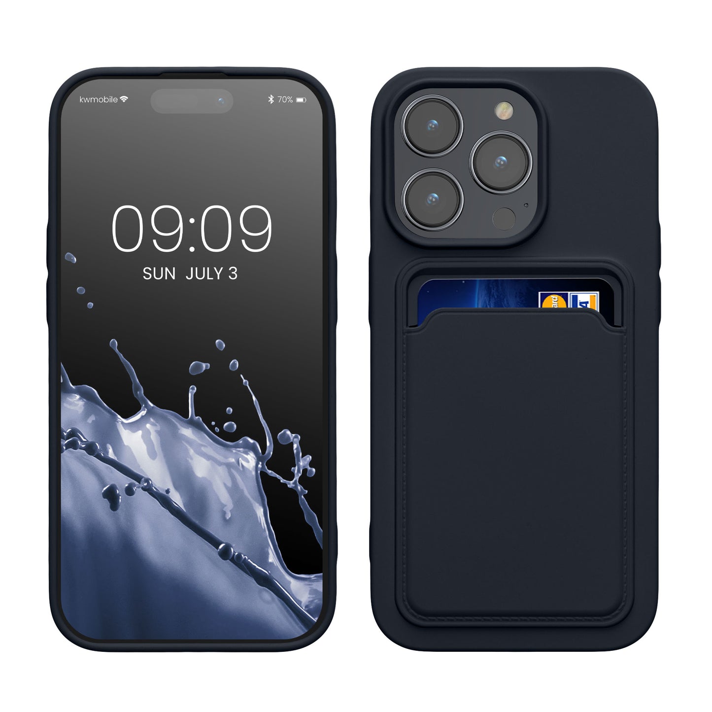kwmobile Case Compatible with Apple iPhone 14 Pro - Phone Cover with Card Holder