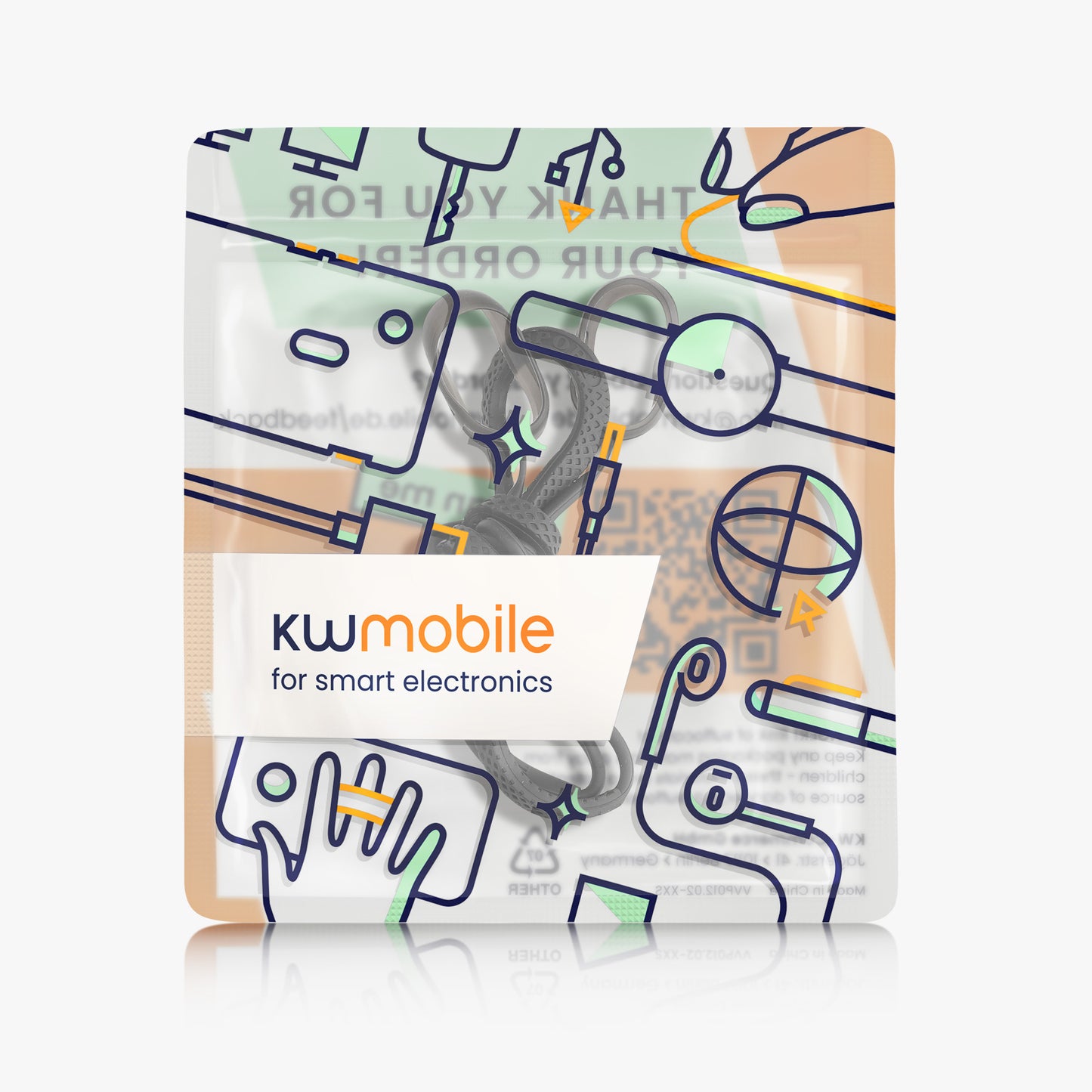 kwmobile Retaining Strap Compatible with Bose QuietComfort Earbuds Headphones - Headphone Holder Band Strap