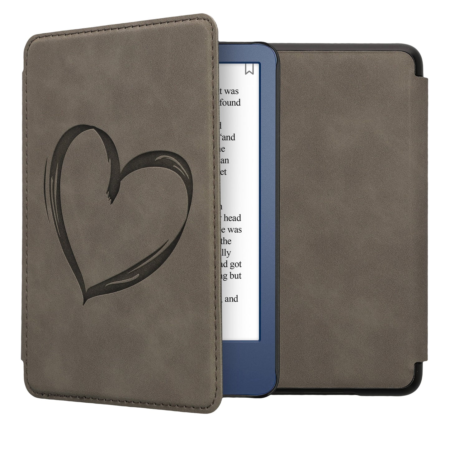 kwmobile Protective Case for Amazon Kindle (2022/2024) Cover - eReader Case Made of Faux Leather with Auto Sleep Function