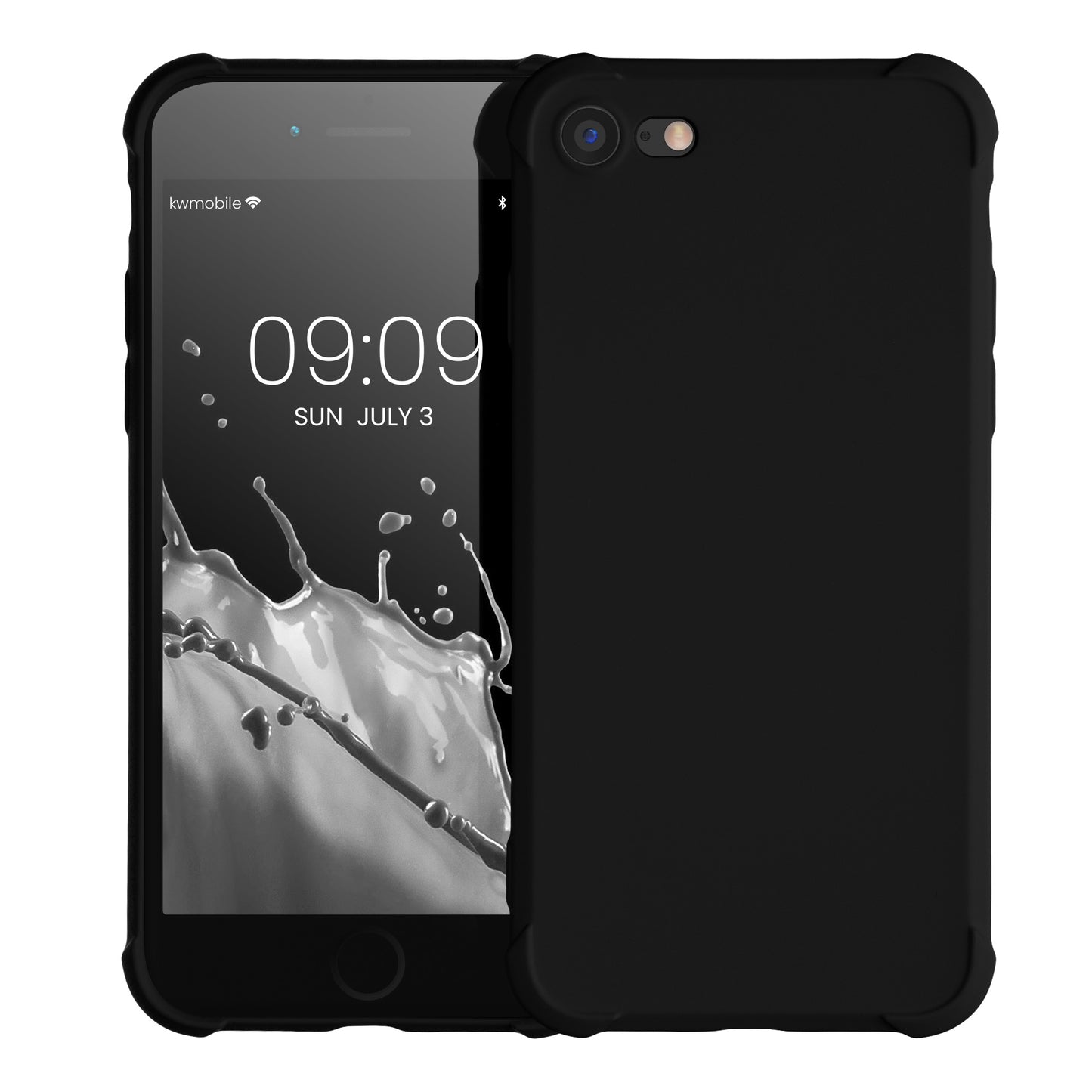kwmobile Case Compatible with Apple iPhone SE (2022) / iPhone SE (2020) / iPhone 8 / iPhone 7 - Back Cover - Soft Phone Case with Reinforced Corners - Mobile Phone Case