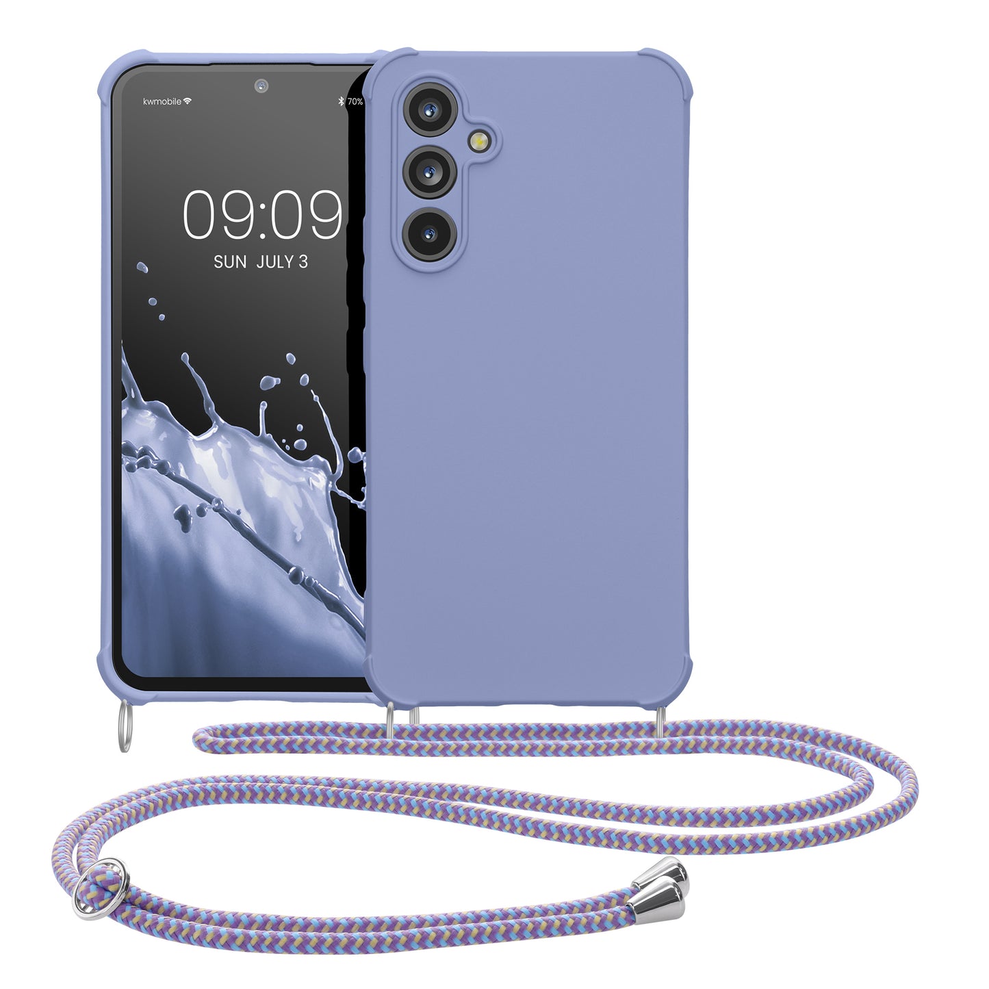 kwmobile Necklace Case Compatible with Samsung Galaxy A54 5G Cover with Lanyard Silicone Protective Case