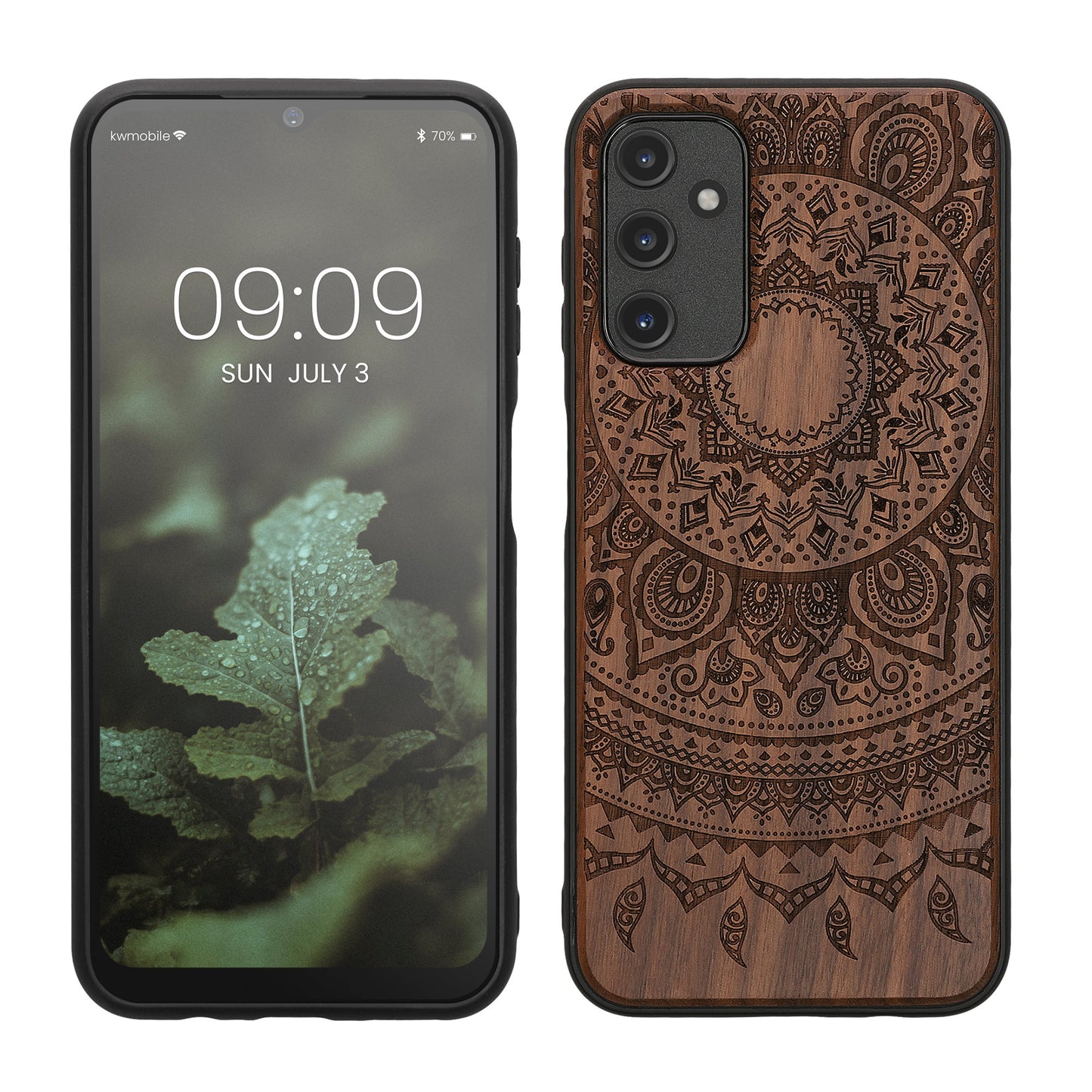 kwmobile Case Compatible with Samsung Galaxy A14 5G Phone Cover TPU Compass Vintage