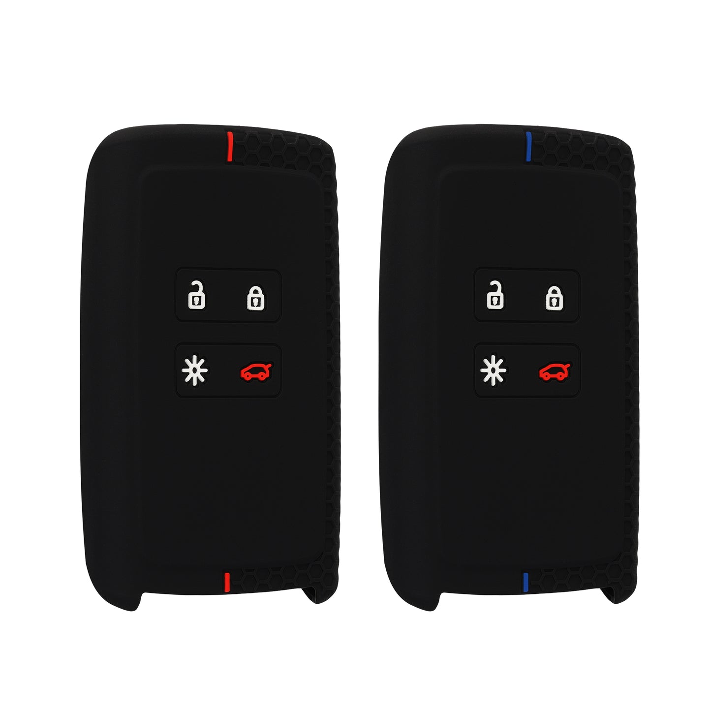 kwmobile Car Key Cover compatible with Renault 4-Button Smart Key Car Key Case - Key Fob Cover