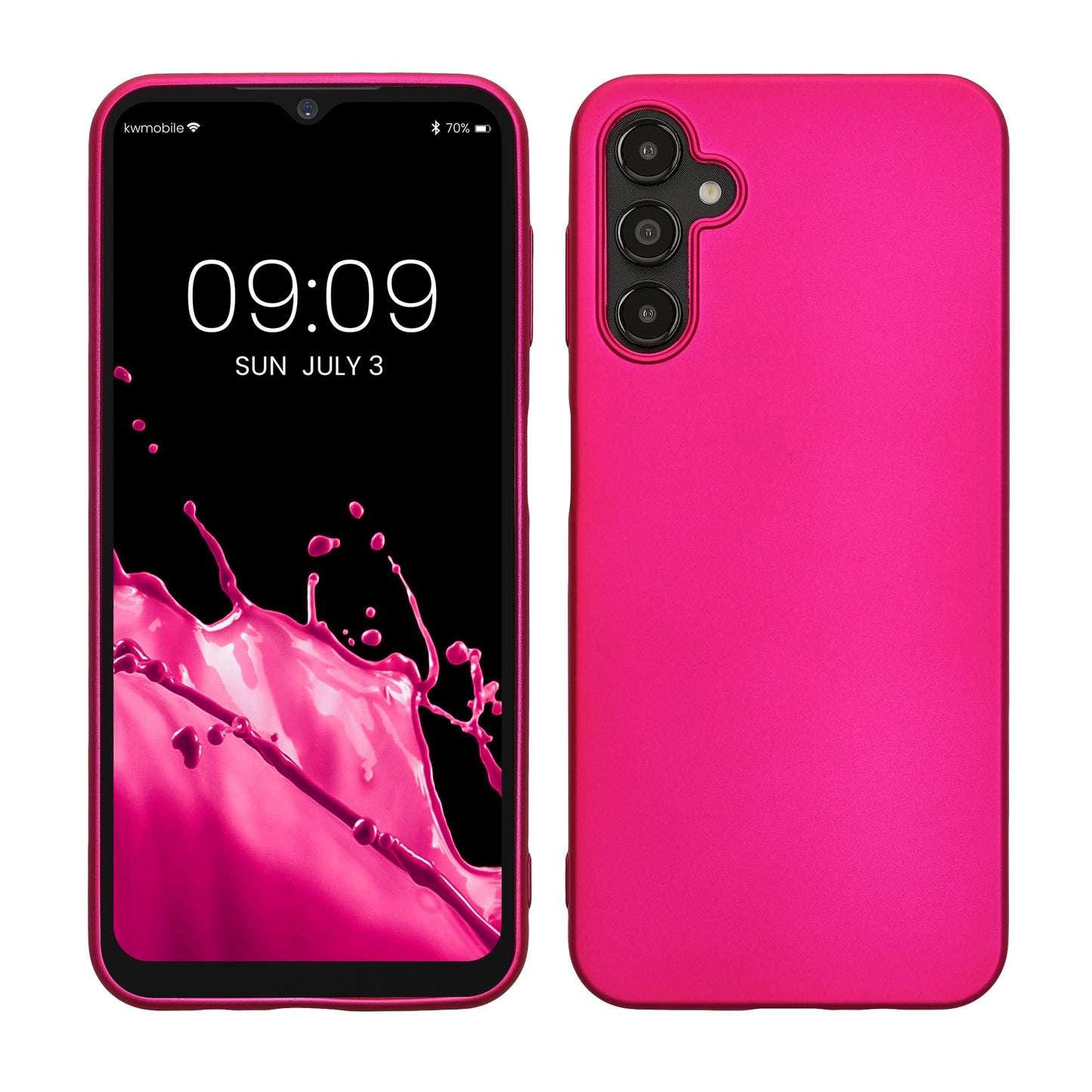kwmobile Silicone Phone Case for Samsung Galaxy A14 5G - Shimmering - Protective Cover