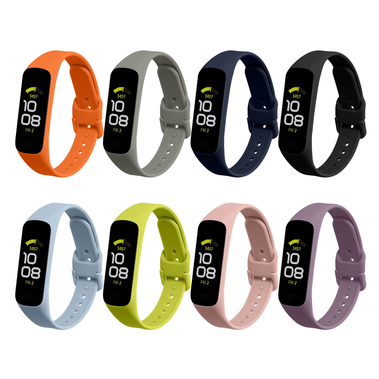 kwmobile Sports Armband compatible with Samsung Galaxy Fit 2 Strap Large Set Smartwatch Band