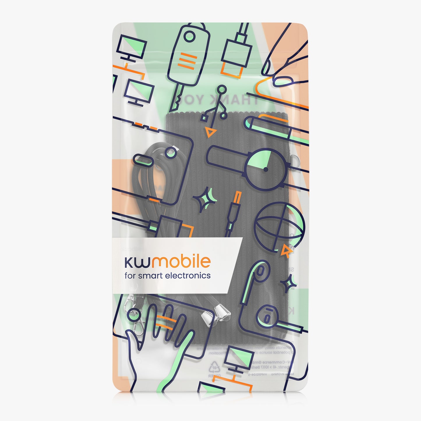 kwmobile Phone Case for Smartphones - 7" Phone Pouch - Phone Bag with Strap 17.7 x 9 cm Inner Dimensions
