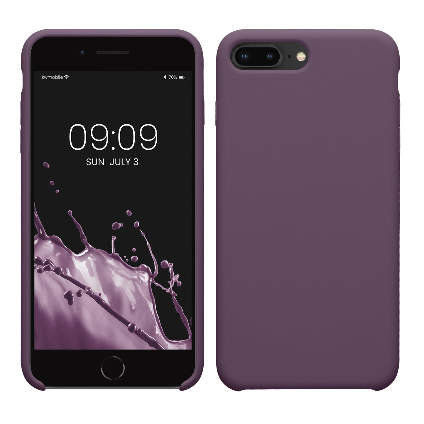 kwmobile Phone Case for Apple iPhone 7 Plus / iPhone 8 Plus Case - Silicone - Wireless Charging - Protective Cover