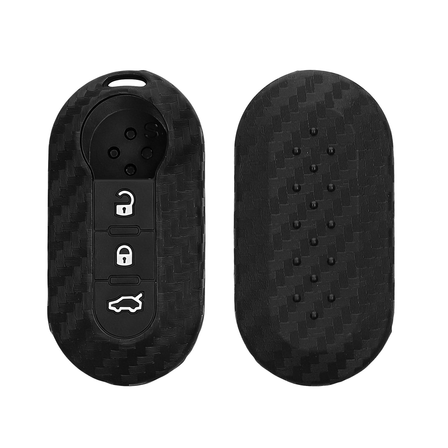kwmobile Car Key Cover compatible with Fiat Lancia 3-Button Flip Car Key Cover