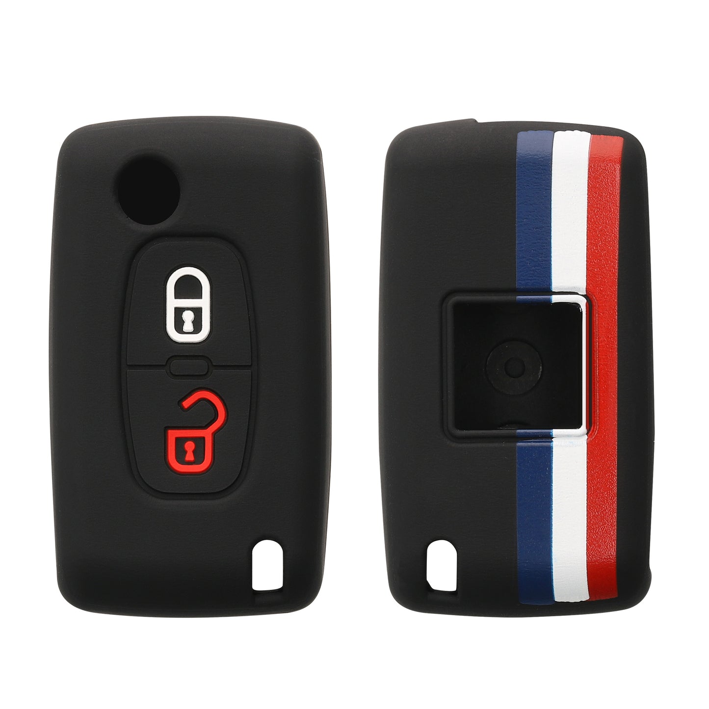 kwmobile Car Key Cover Compatible with Peugeot Citroen 2-Button Folding Car Key Cover