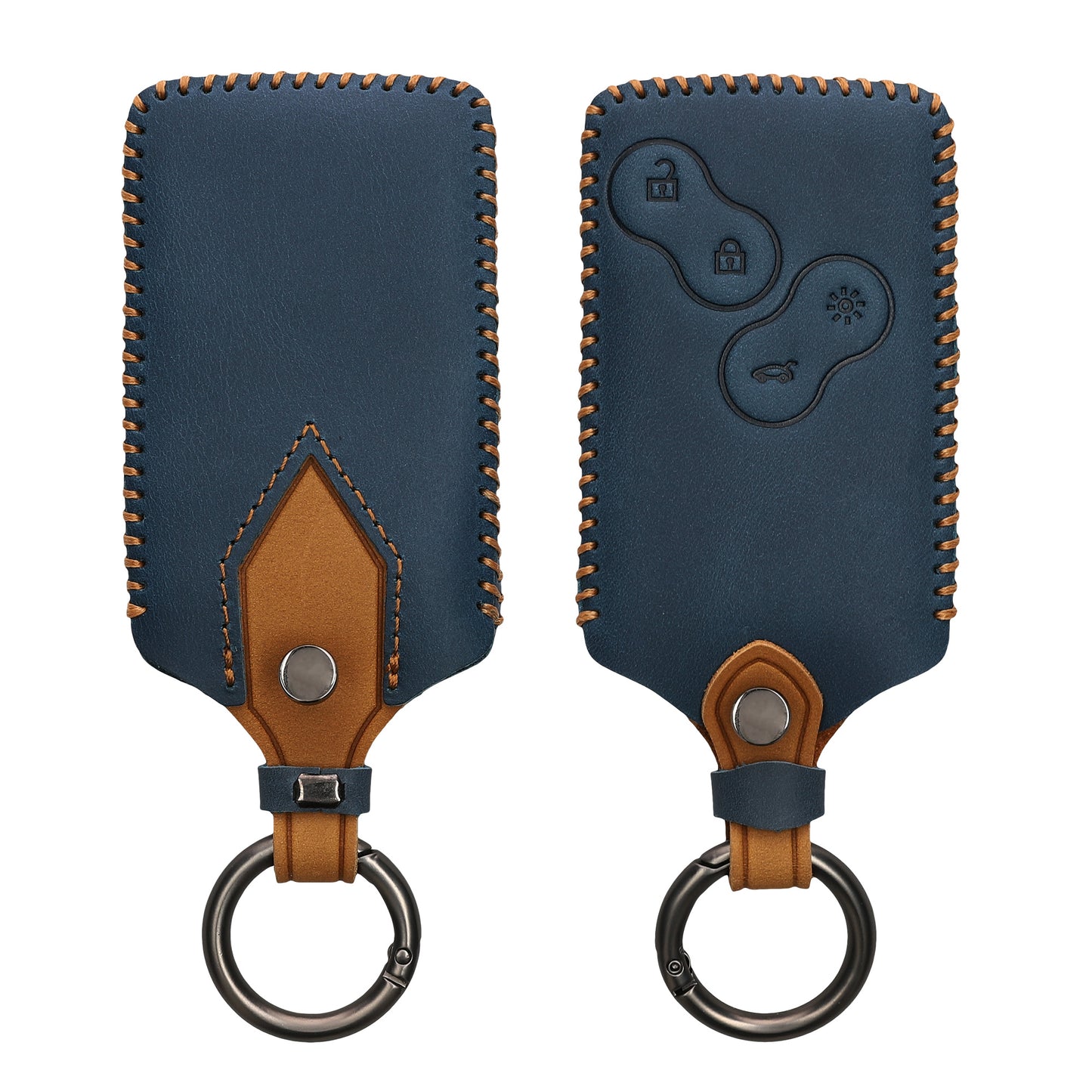 kwmobile Car Key Card Cover compatible with Renault 4-Button Car Key Card (Keyless Go Only)