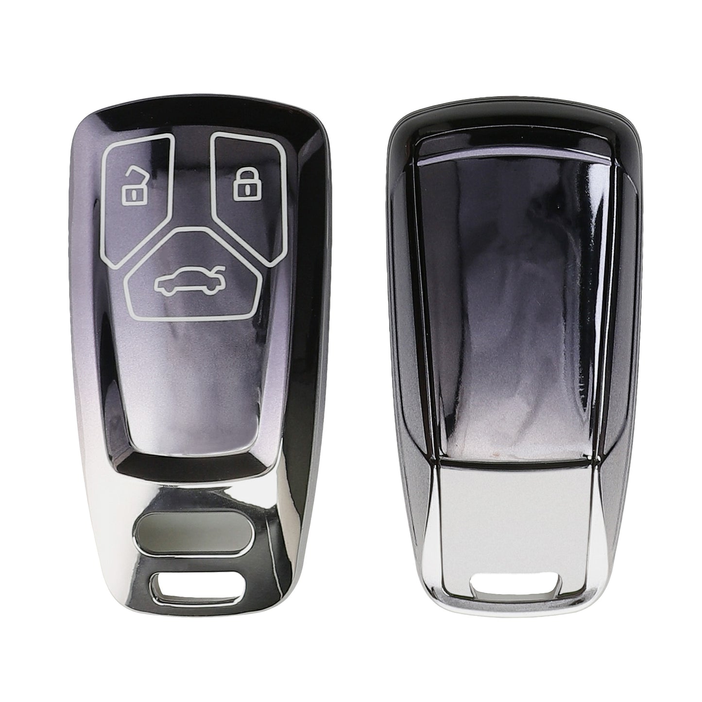 kwmobile Car Key Cover compatible with Audi 3-Button Smartkey Car Key (Keyless Go only) - Silicone Protective Cover