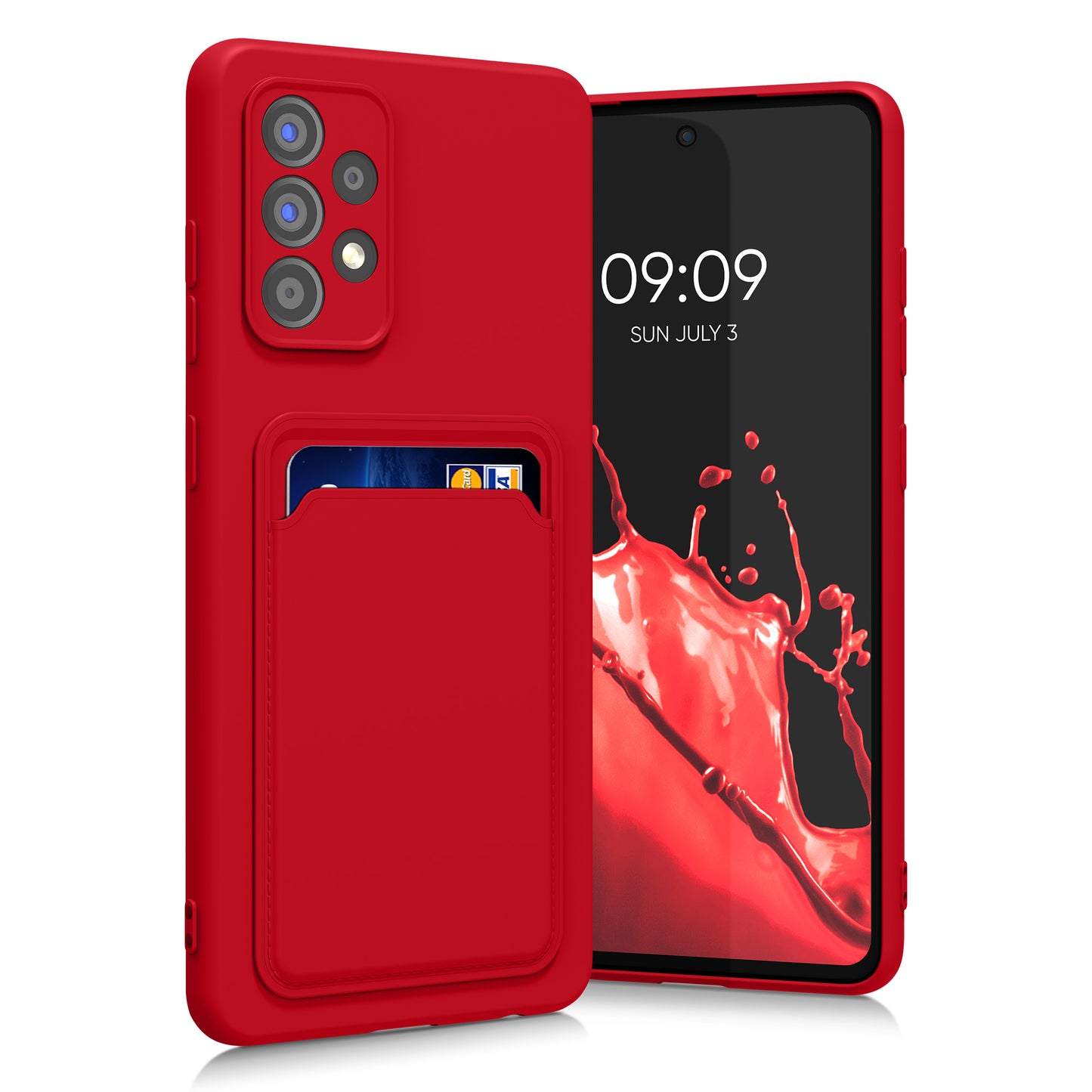 kwmobile Phone Case Compatible with Samsung Galaxy A52 / A52 5G / A52s 5G Case - Phone Cover with Card Slot