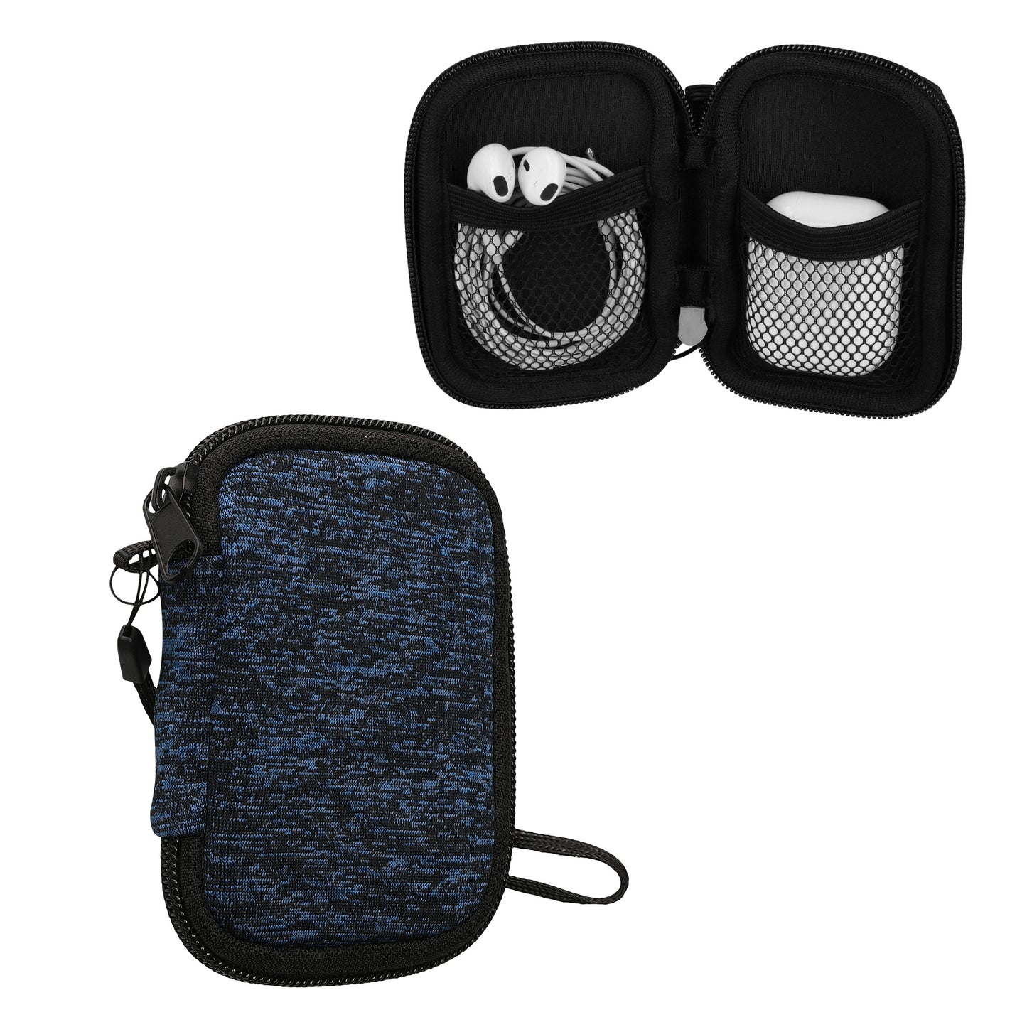 kwmobile In-Ear Headphone Case compatible with in-ear Headphones - Cover Case - 6 x 9 cm Inner Dimensions - Pouch
