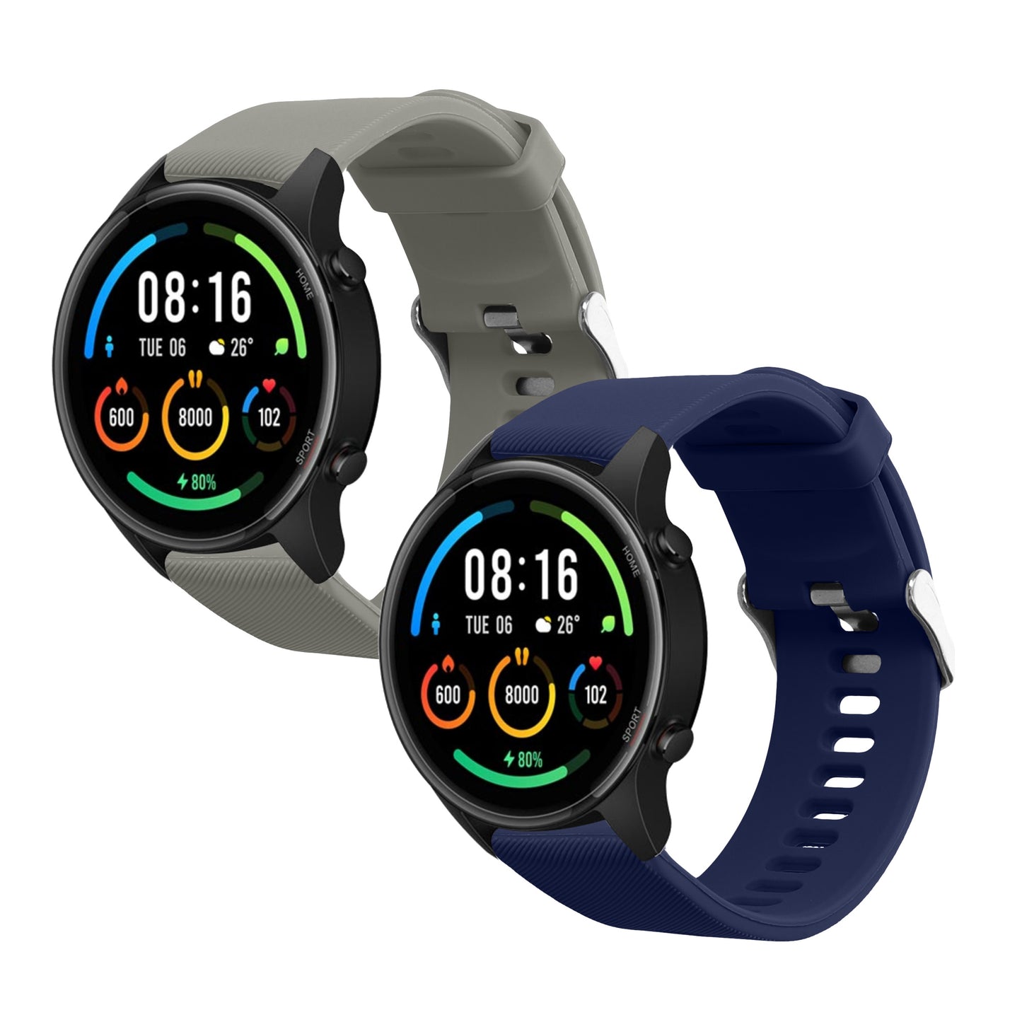 kwmobile Watch Strap for Xiaomi Mi Watch / Mi Watch Color Sport Band Fitness Tracker Band Set Replacement Strap Smartwatch