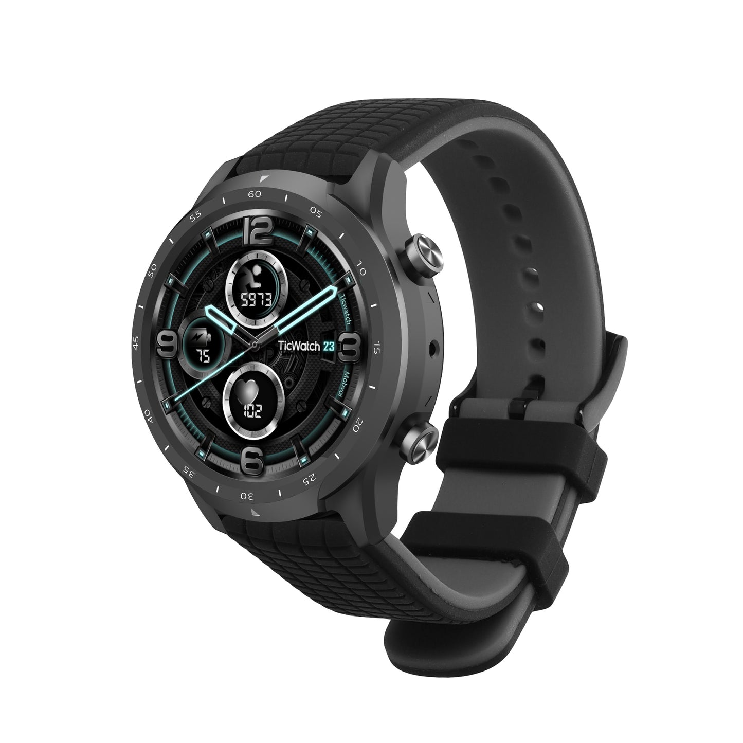 kwmobile Silicone Watch Strap for Ticwatch Pro 3 Ultra / Pro 3 / S2 / GTX Band Replacement Strap for Fitness Tracker Interchangeable Strap Smartwatch
