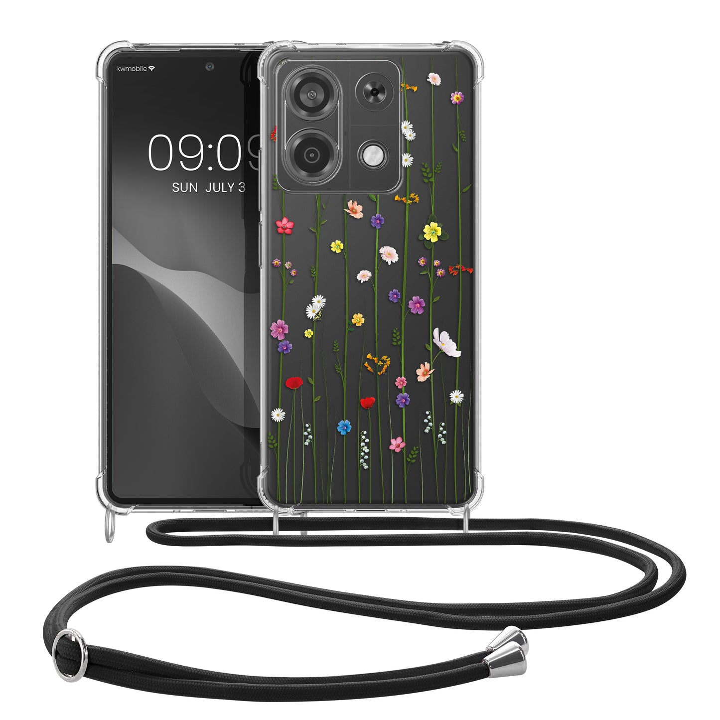 kwmobile Necklace Case Compatible with Xiaomi Redmi Note 13 Pro 5G / Poco X6 5G Silicone Cover