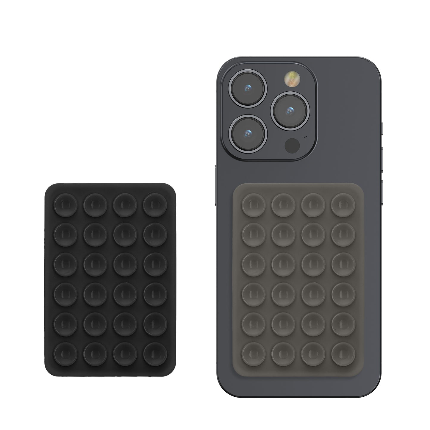kwmobile Suction Cup Phone Holder Self-Adhesive - 5.5 x 8cm - Universal Holder for Phone Cases - Compatible with iPhone and Android