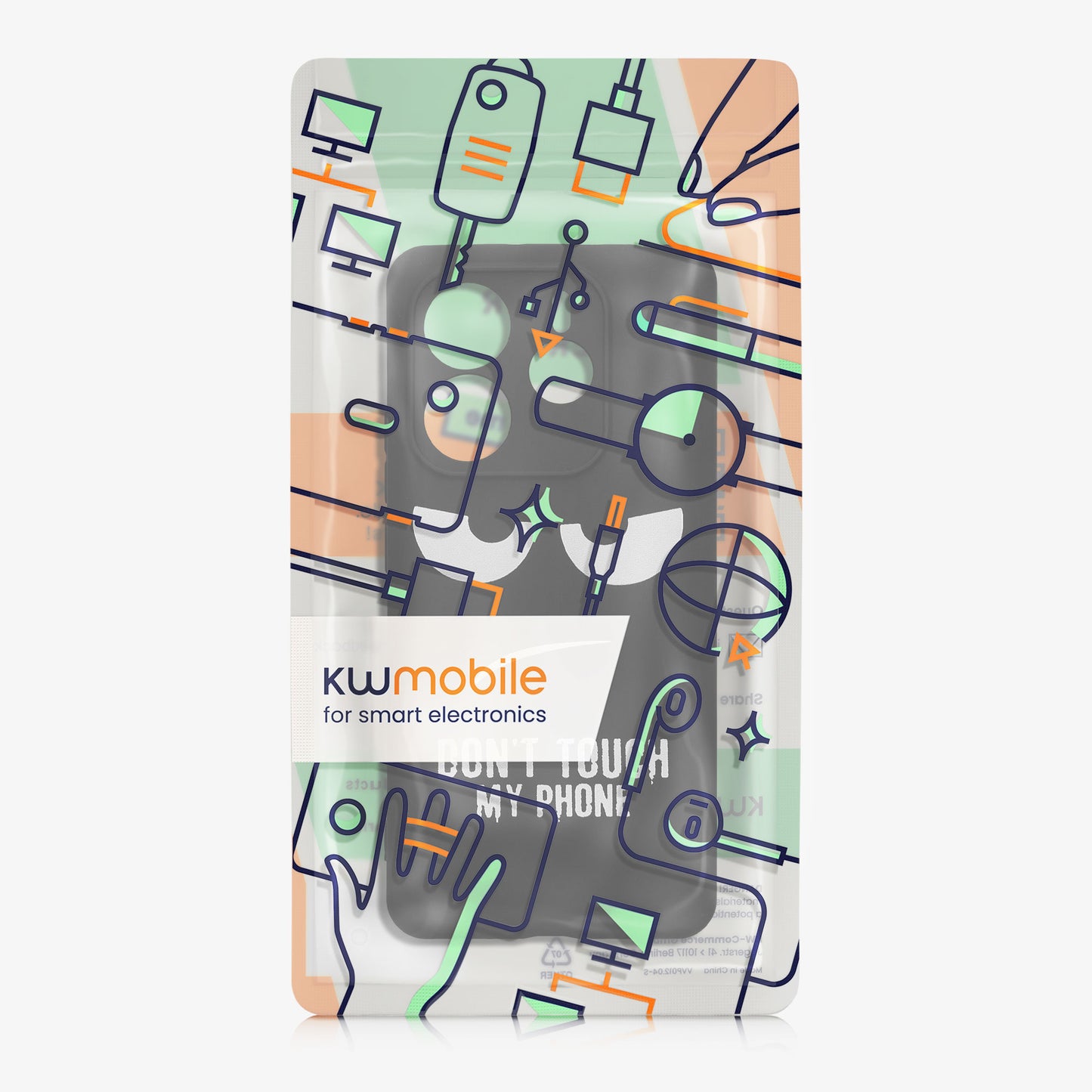 kwmobile Case Compatible with Xiaomi Redmi Note 14 5G (Not for 4G) - Silicone Phone Cover - Don't touch my Phone