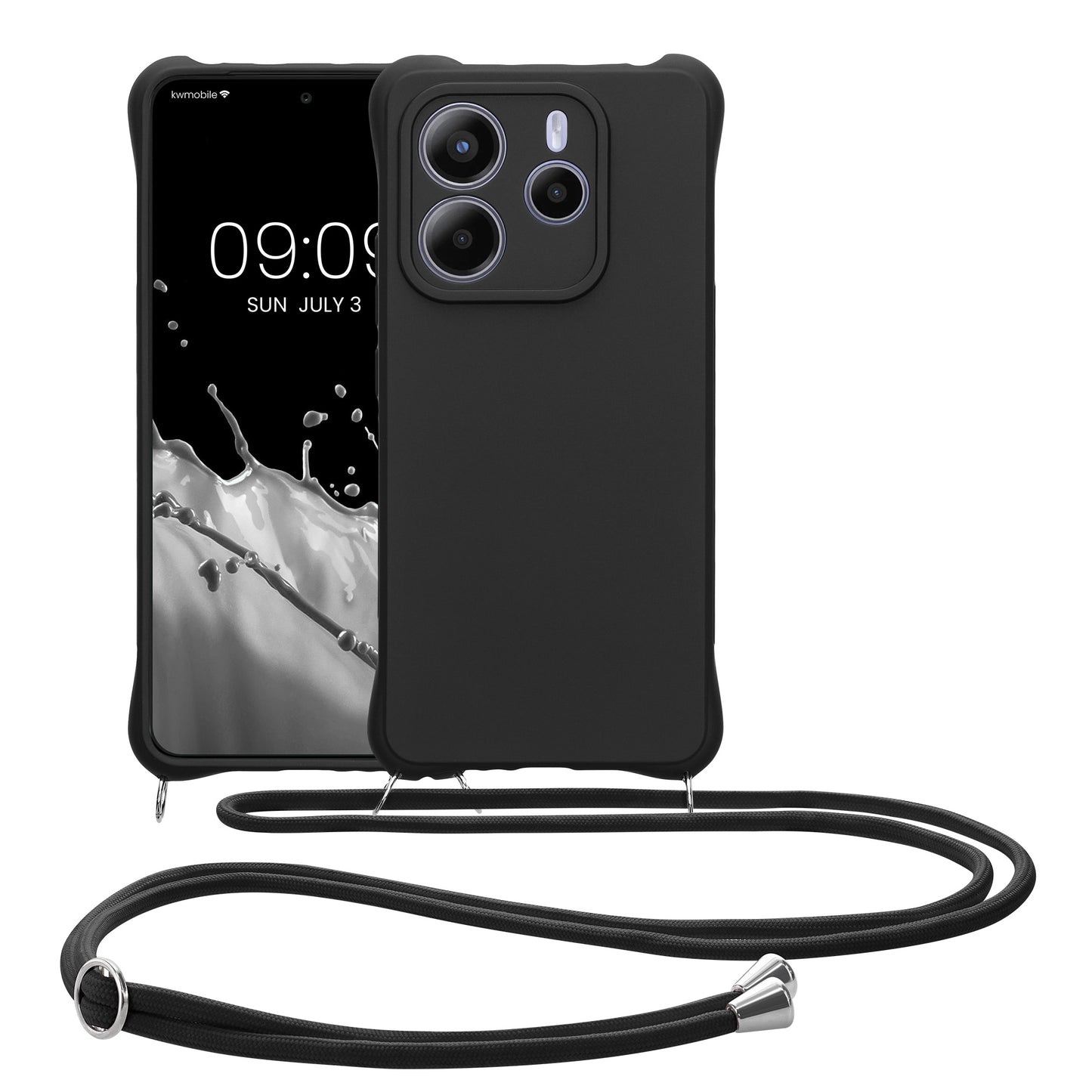 kwmobile Necklace Case compatible with Xiaomi Redmi Note 14 5G (Not for 4G) - Cover with Lanyard