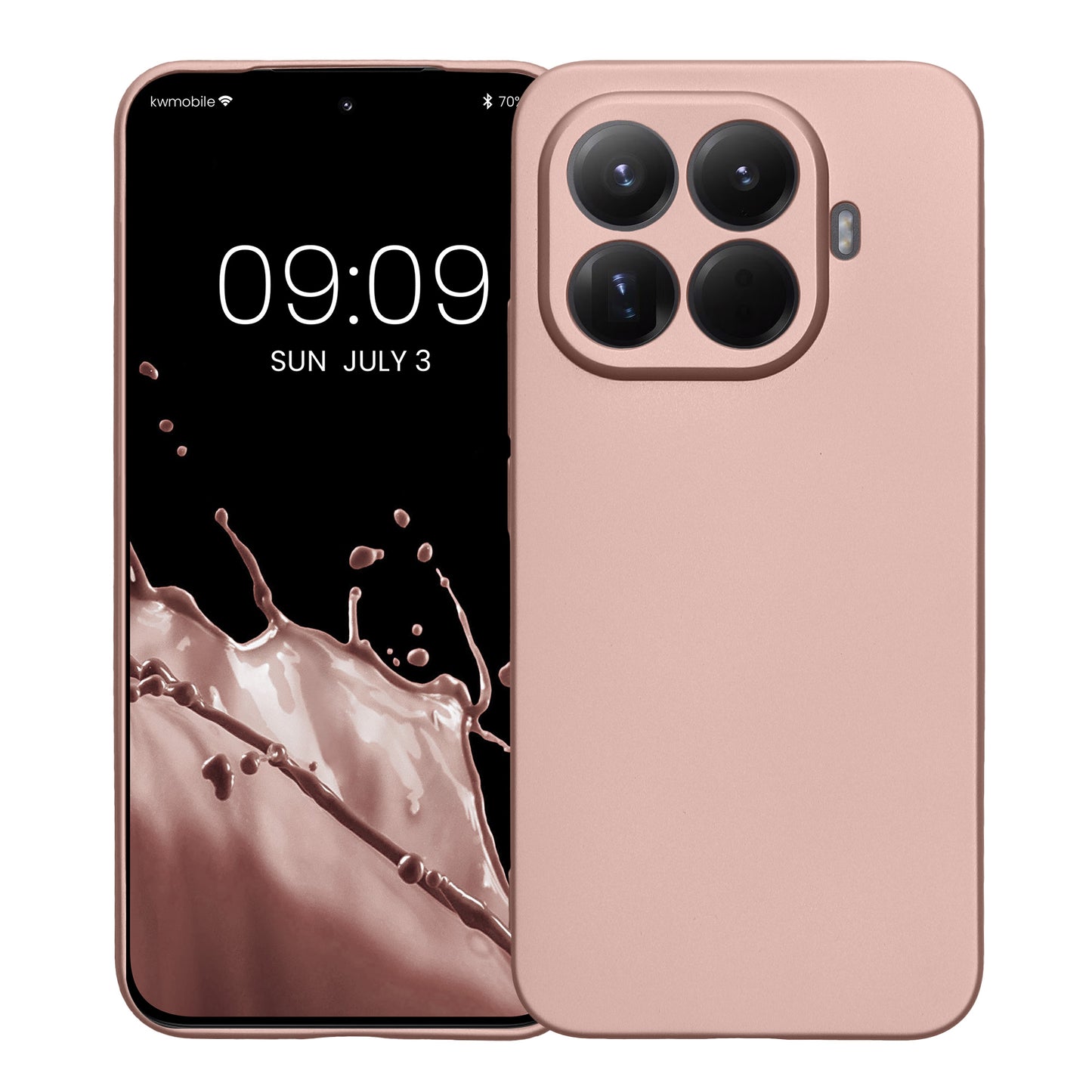 kwmobile Phone Case for Xiaomi 15T Pro - Soft Silicone Metallic Shimmering Cover - Protective Case