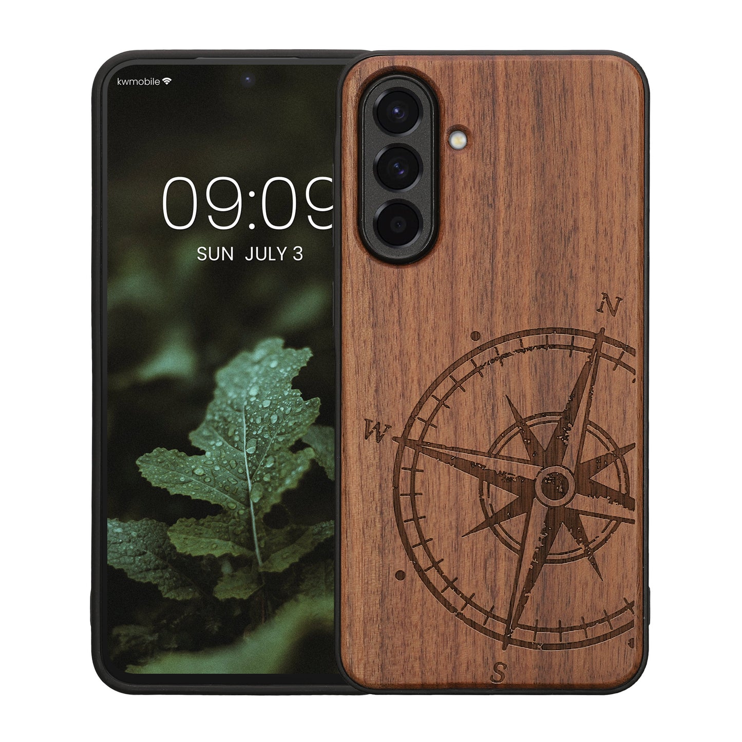 kwmobile Case Compatible with Samsung Galaxy A56 5G Phone Cover TPU Phone Case Compass Vintage