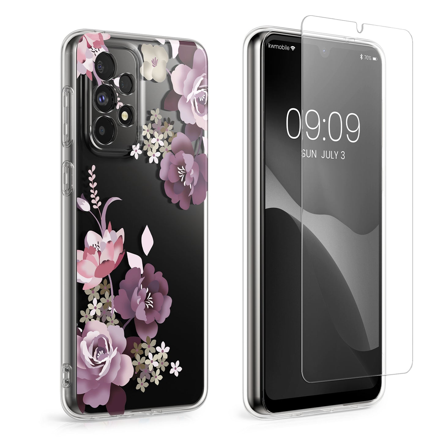 kwmobile Case Compatible with Samsung Galaxy A33 5G Phone Case with Glass Screen Protector