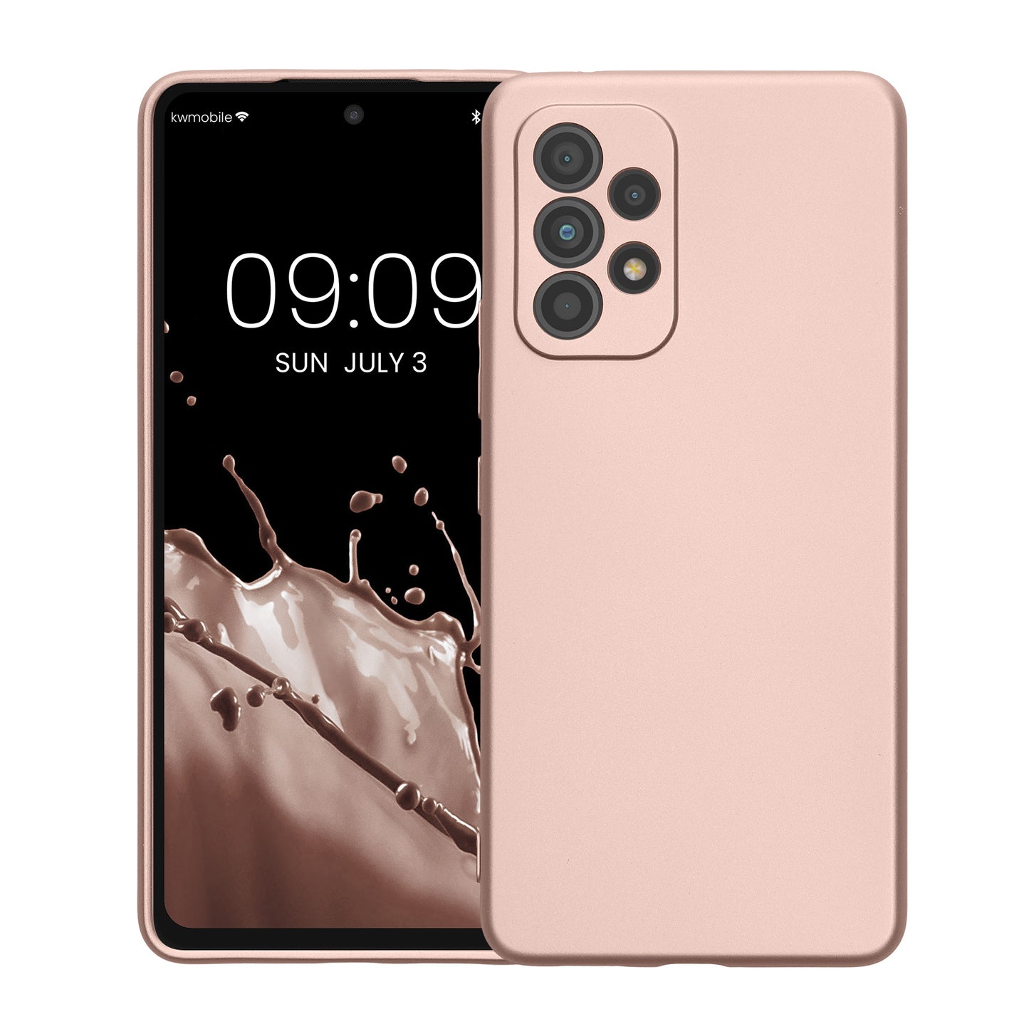 kwmobile Phone Case for Samsung Galaxy A53 5G - soft silicone case with metallic shimmer - protective cover