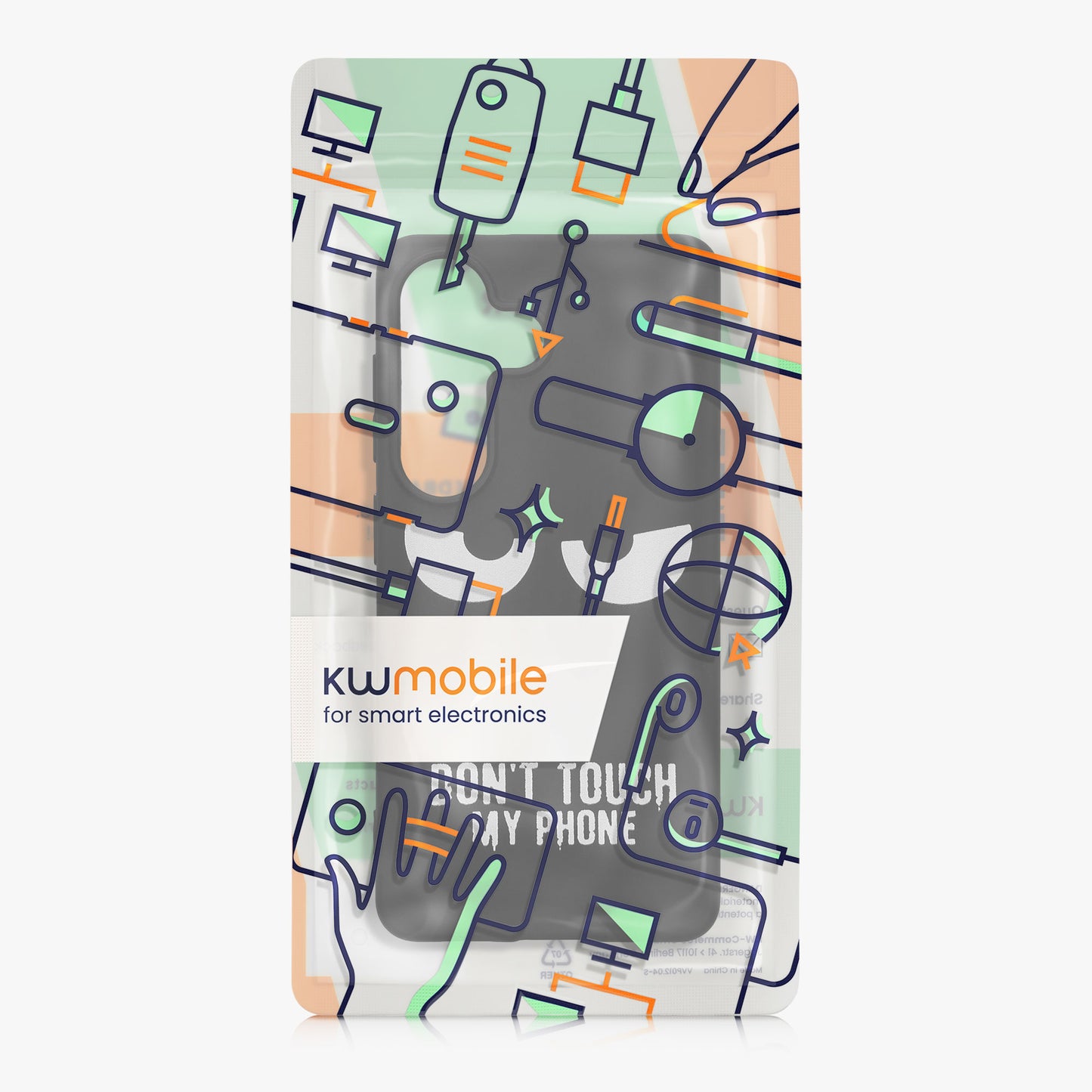kwmobile Case Compatible with Samsung Galaxy S26 - Silicone Phone Cover - Don't touch my Phone