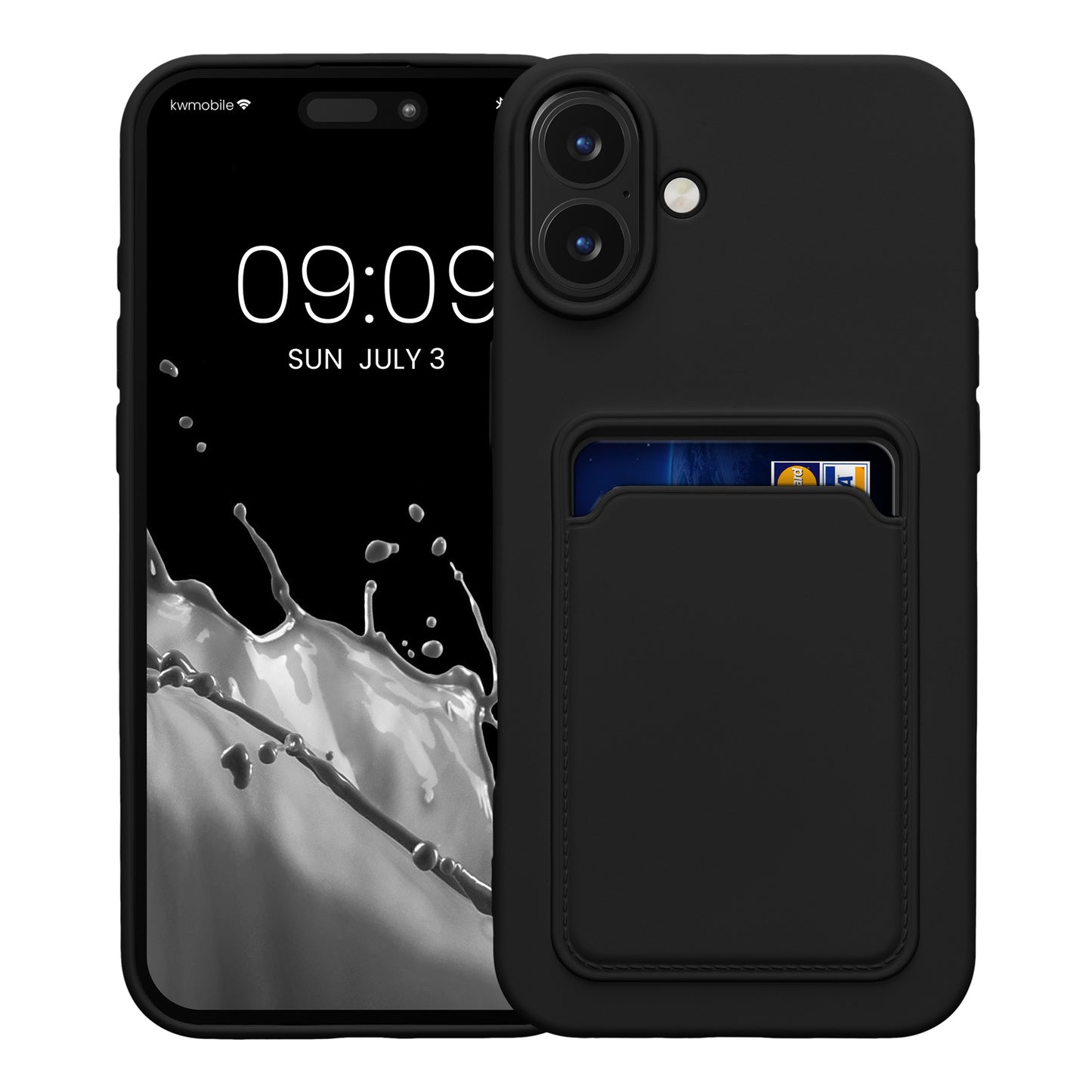 kwmobile Phone Case compatible with Apple iPhone 16 Plus - Cover with Card Slot