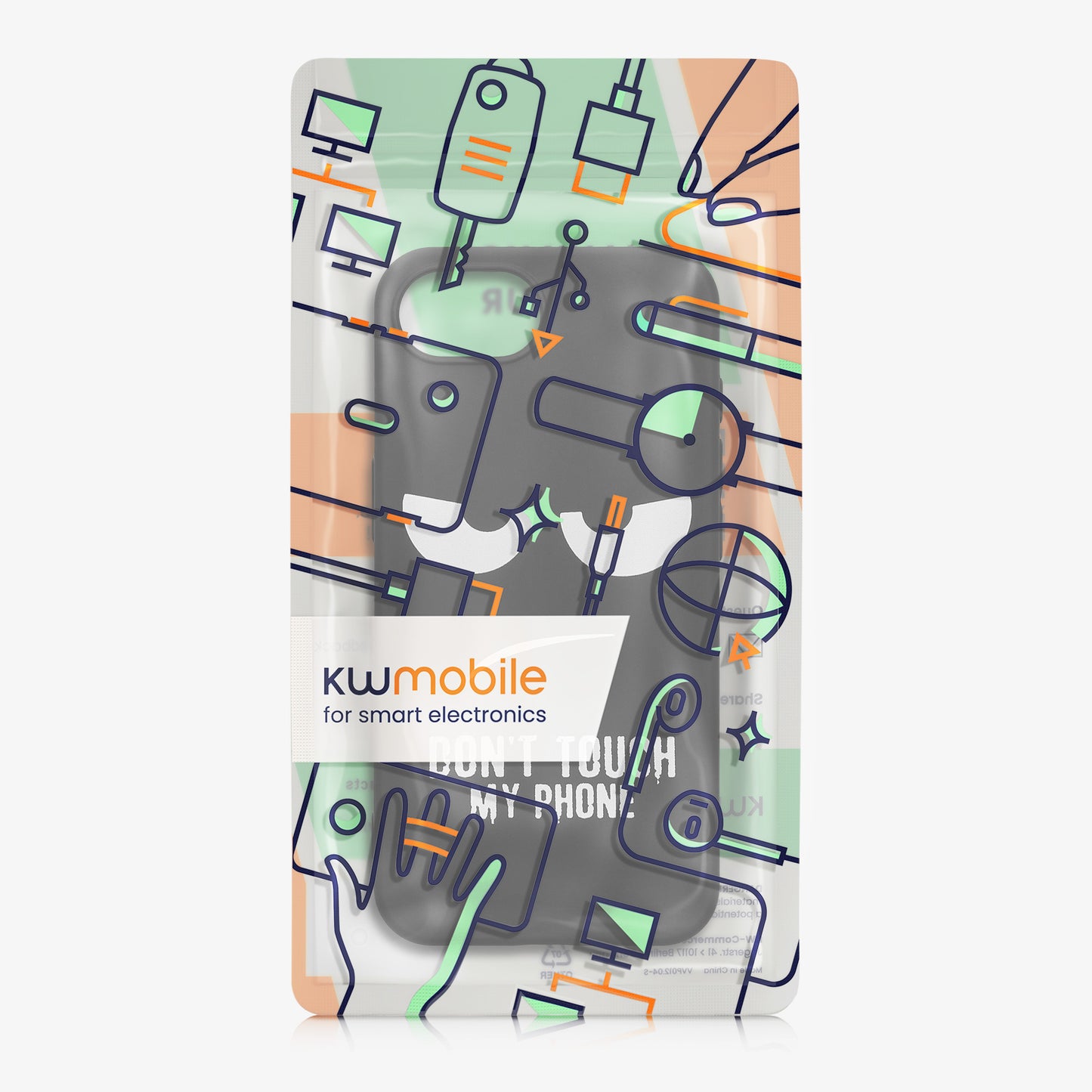 kwmobile Case Compatible with Apple iPhone 17e / iPhone 16e - Silicone Phone Case - Don't touch my Phone