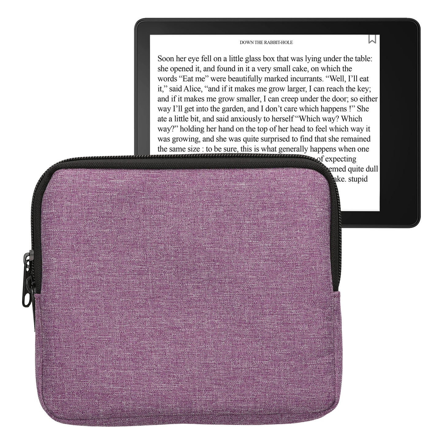 kwmobile Fabric Case Compatible with 6.8-7" eReader Cover for e-Readers with Zipper