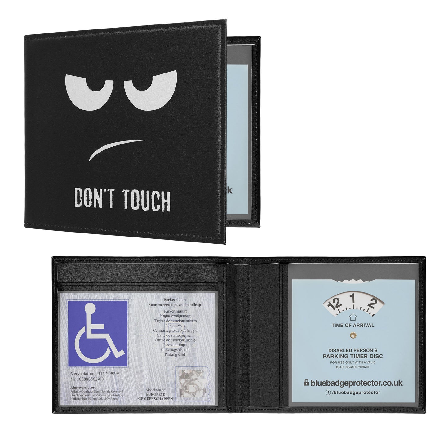 kwmobile Cover for the German Disability Pass - Cover with Slots - Foldable Pass Holder Don't Touch